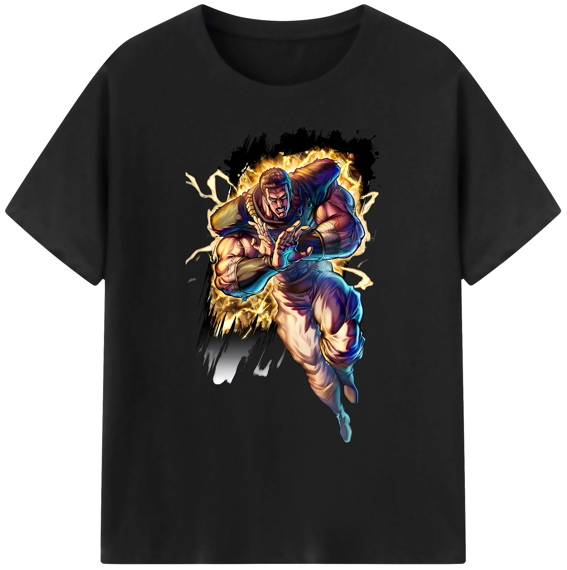 （画像用） 北斗の拳 Fist of the North Star 綿100％ メンズ半袖Tシャツ｜肌触りやわらか＆通気性
