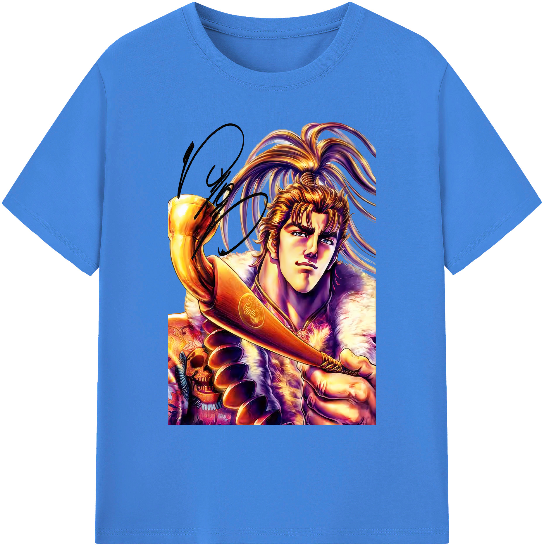 （画像用） 北斗の拳 Fist of the North Star 綿100％ メンズ半袖Tシャツ｜肌触りやわらか＆通気性