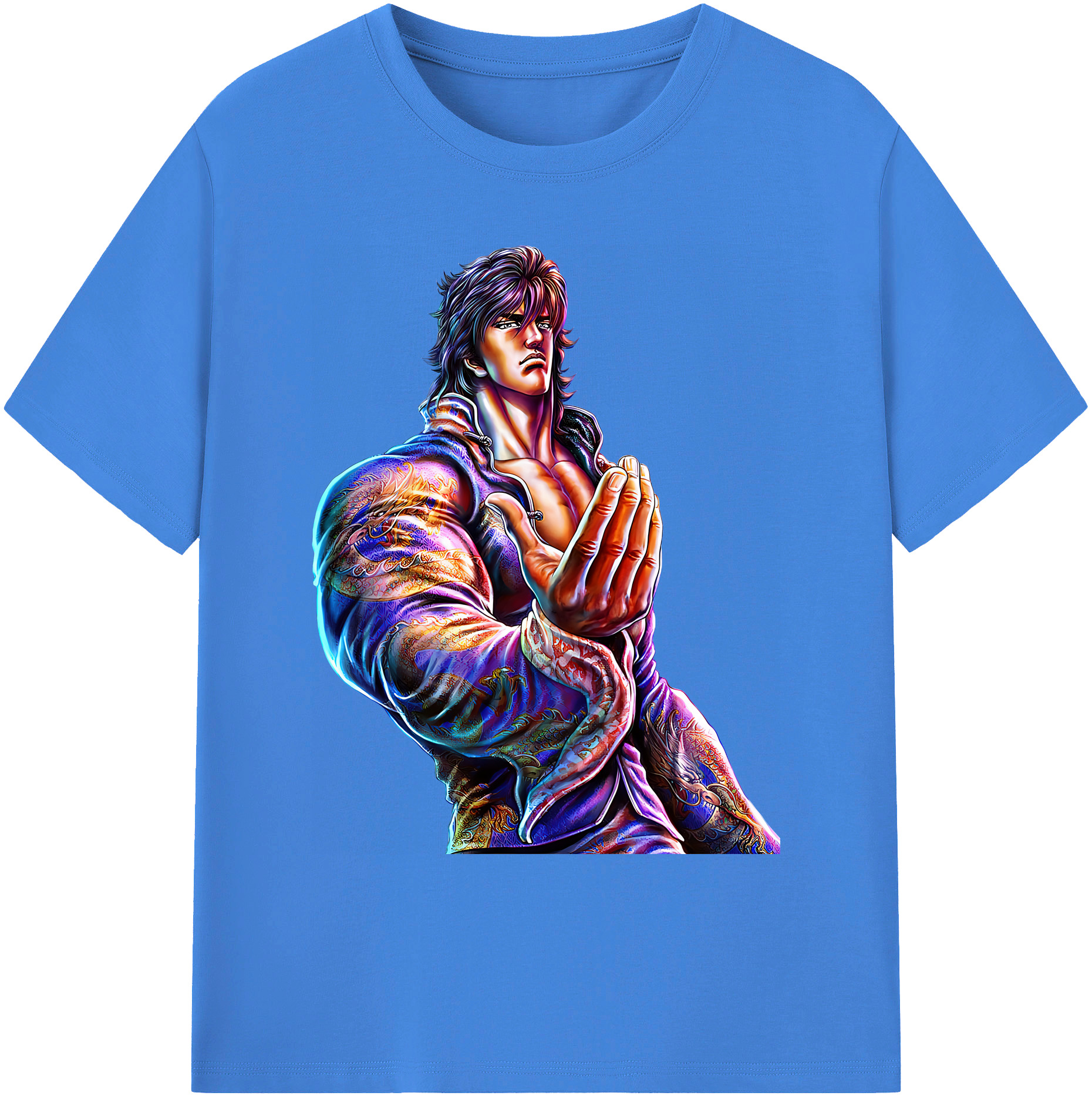 （画像用） 北斗の拳 Fist of the North Star 綿100％ メンズ半袖Tシャツ｜肌触りやわらか＆通気性