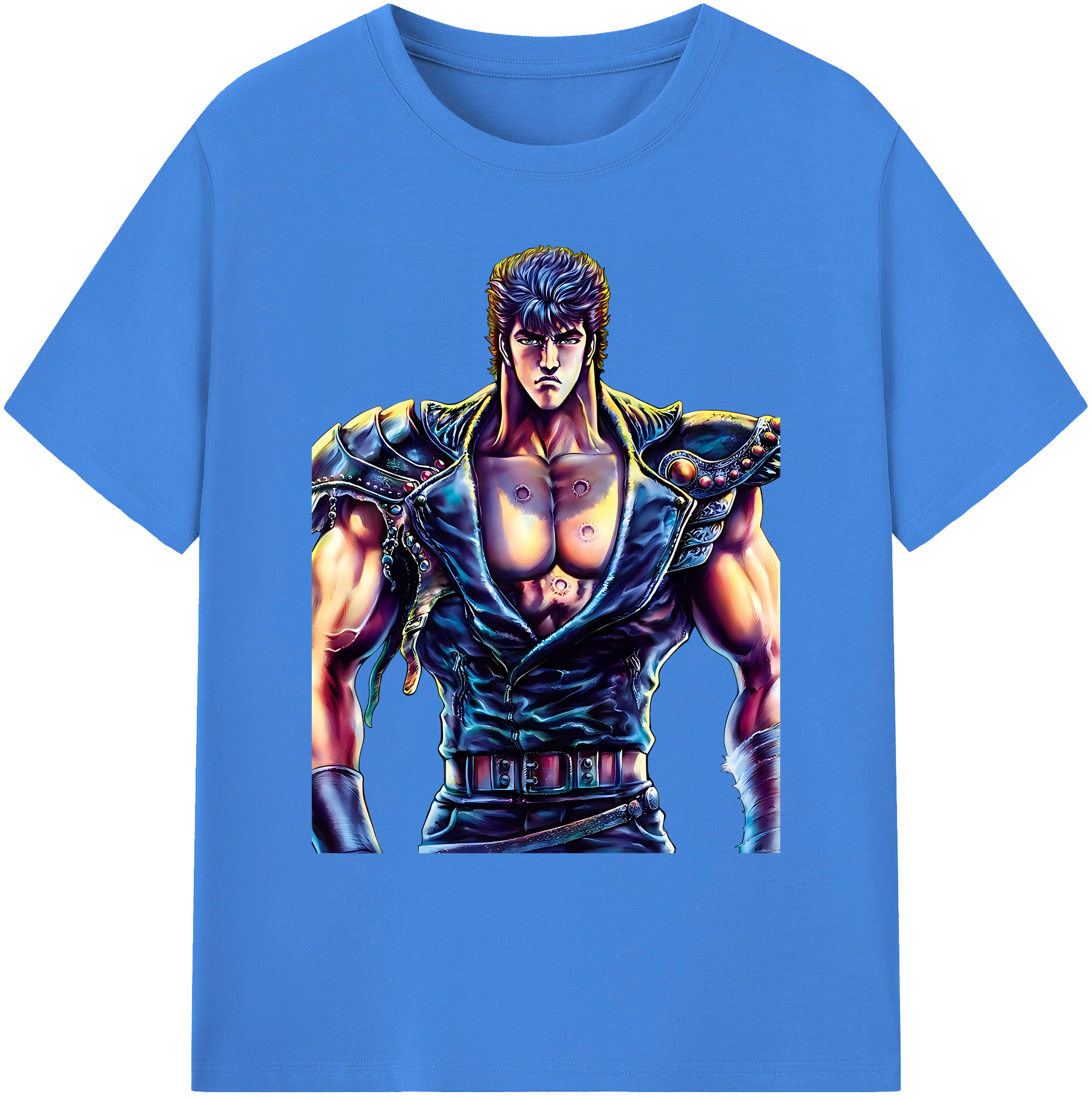 （画像用） 北斗の拳 Fist of the North Star 綿100％ メンズ半袖Tシャツ｜肌触りやわらか＆通気性