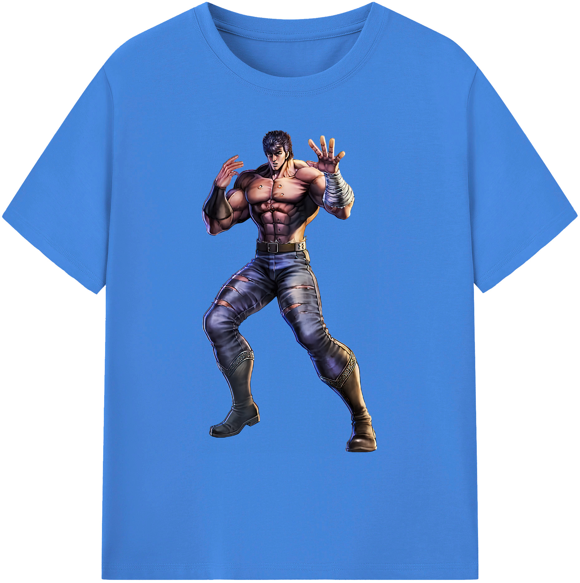 （画像用） 北斗の拳 Fist of the North Star 綿100％ メンズ半袖Tシャツ｜肌触りやわらか＆通気性