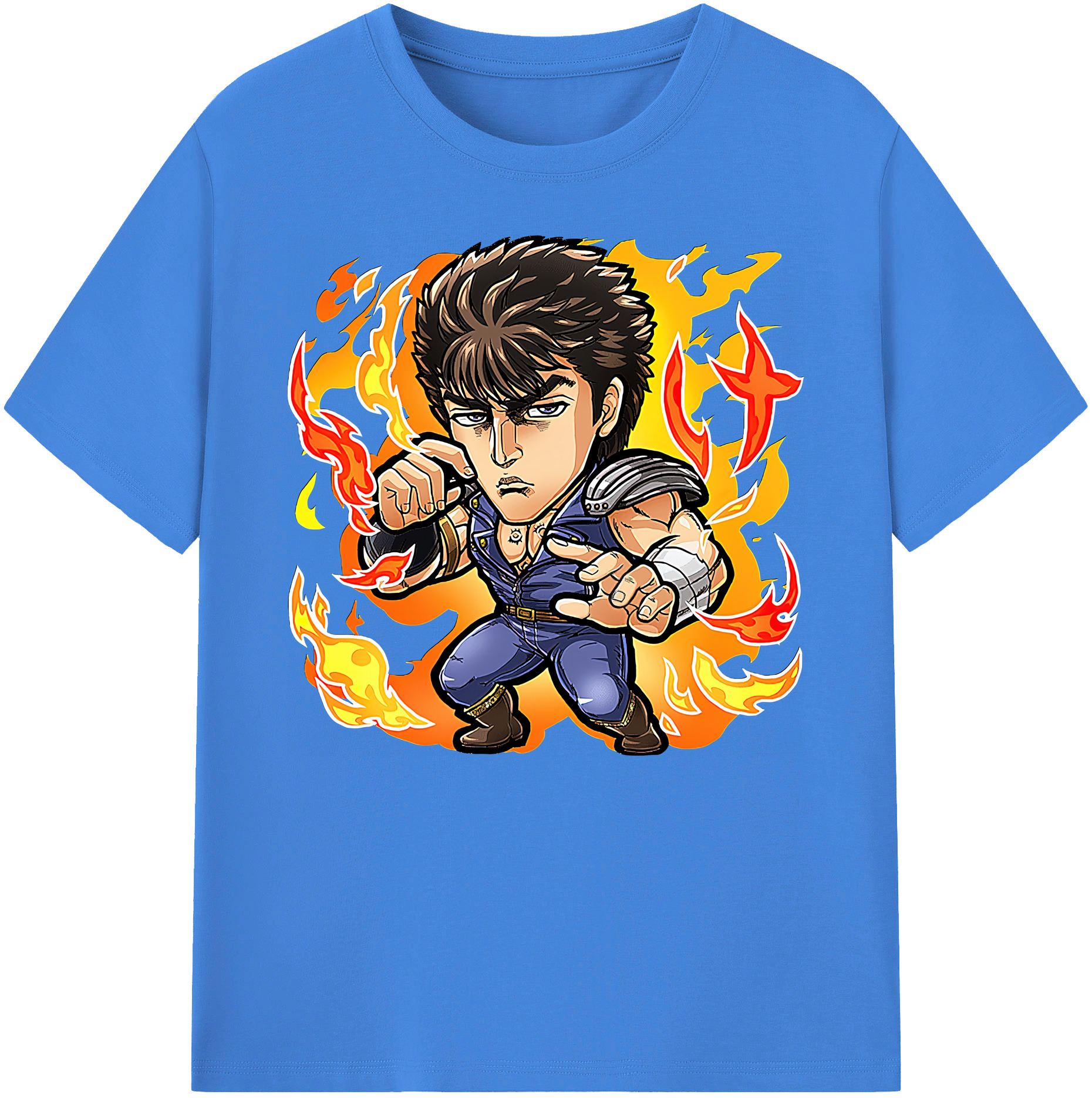 （画像用） 北斗の拳 Fist of the North Star 綿100％ メンズ半袖Tシャツ｜肌触りやわらか＆通気性