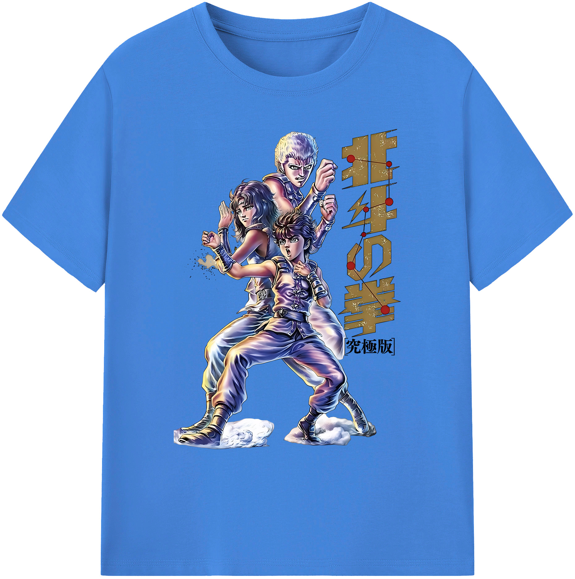 （画像用） 北斗の拳 Fist of the North Star 綿100％ メンズ半袖Tシャツ｜肌触りやわらか＆通気性