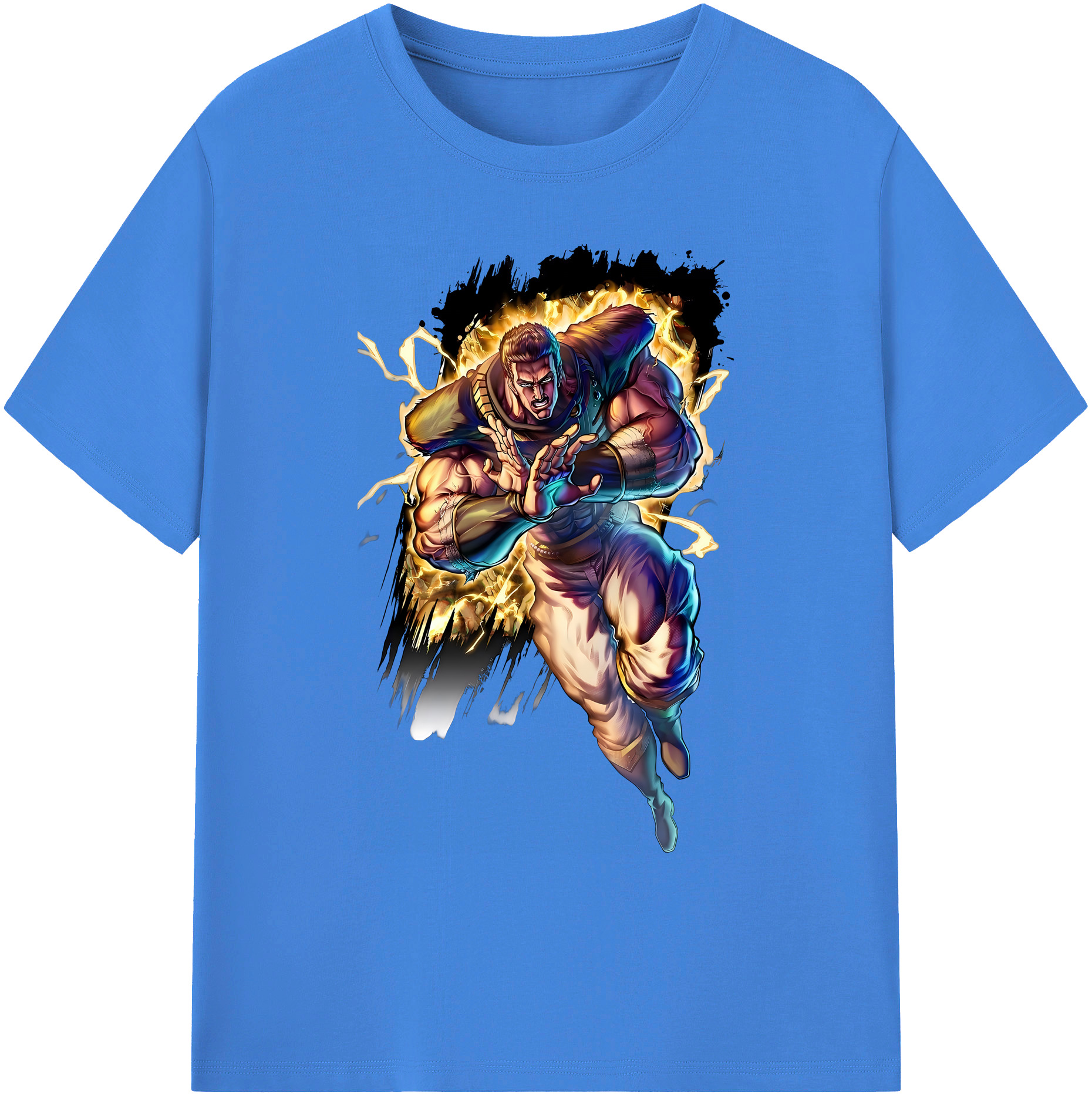 （画像用） 北斗の拳 Fist of the North Star 綿100％ メンズ半袖Tシャツ｜肌触りやわらか＆通気性