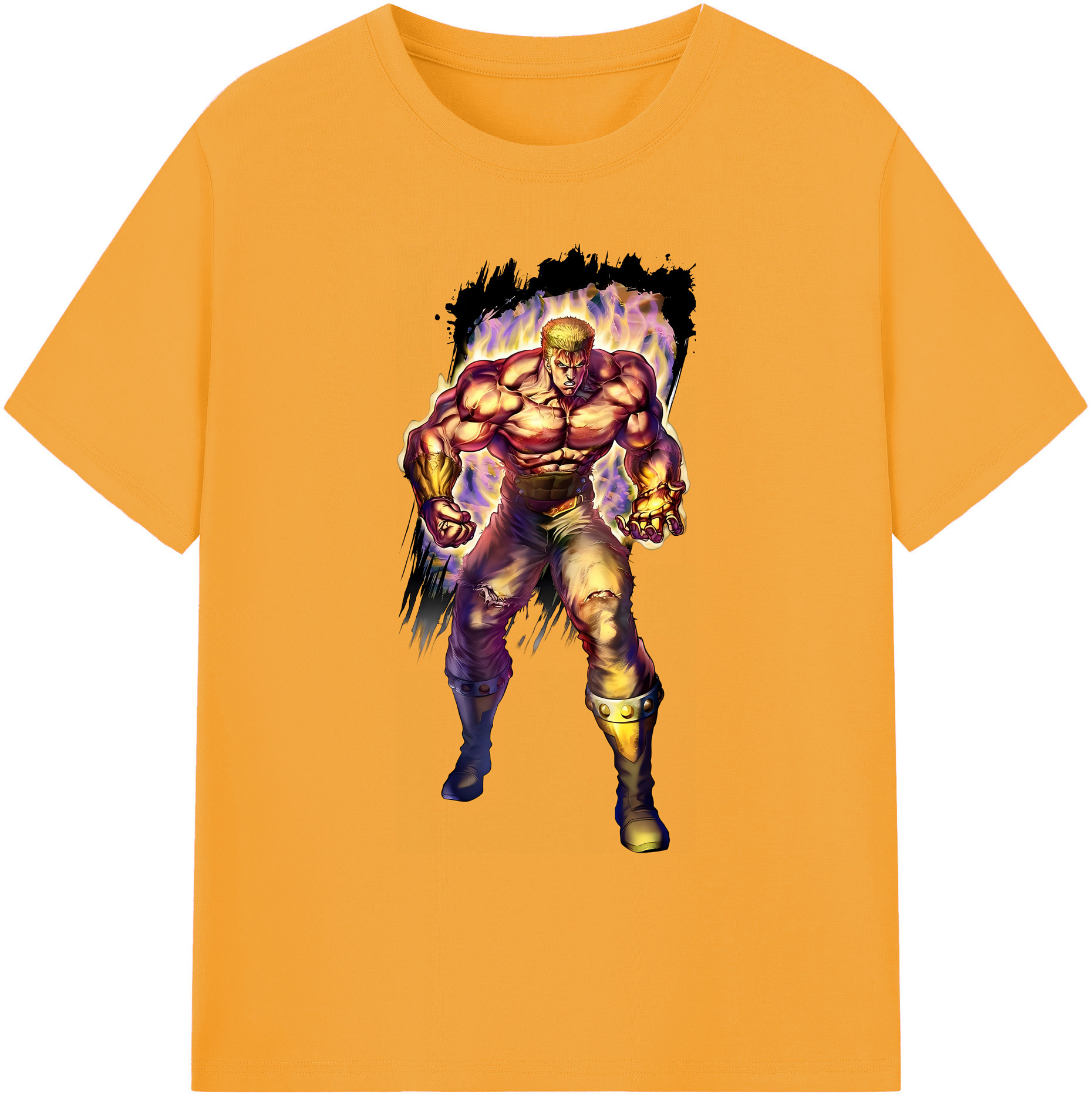 （画像用） 北斗の拳 Fist of the North Star 綿100％ メンズ半袖Tシャツ｜肌触りやわらか＆通気性