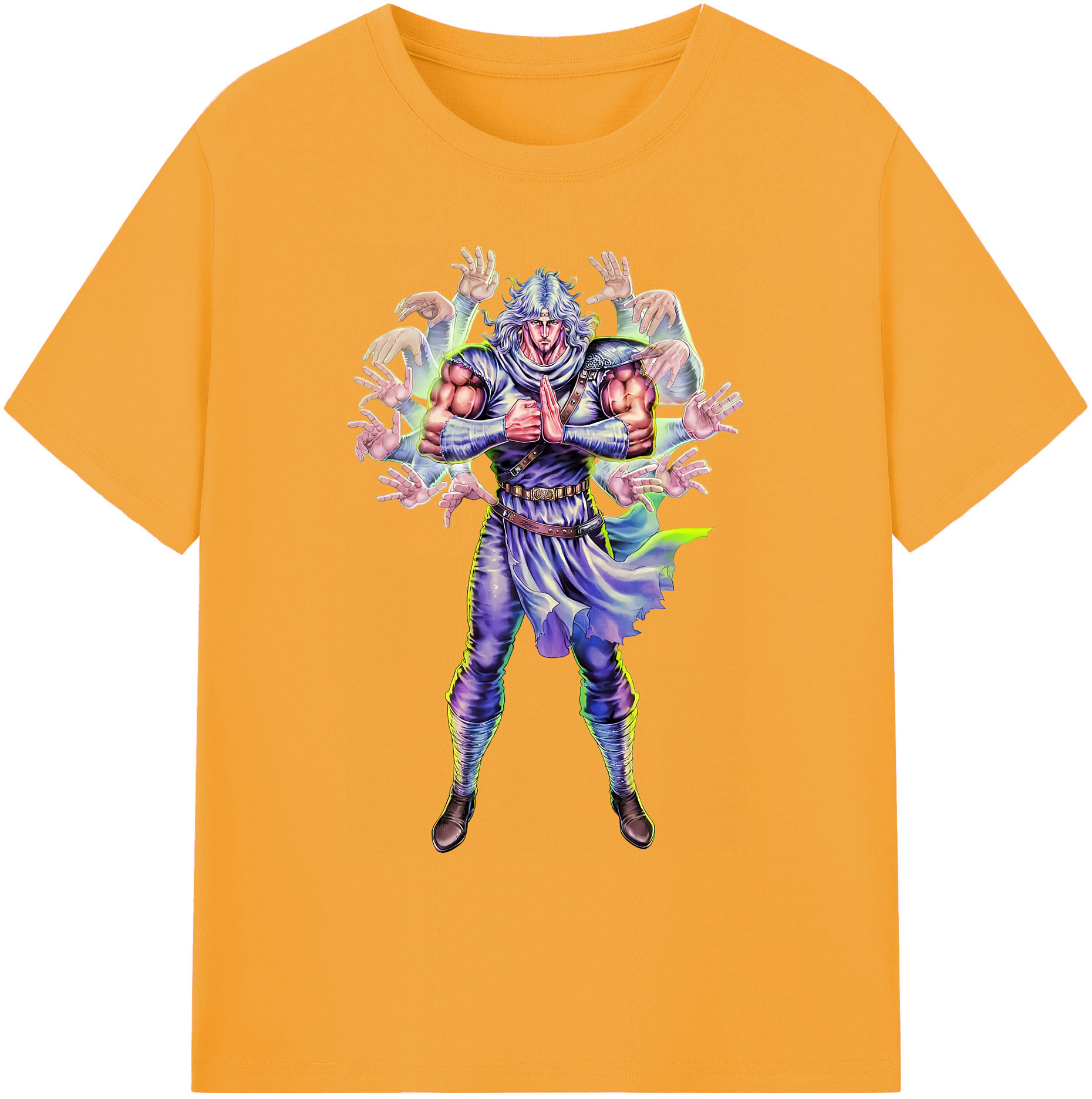（画像用） 北斗の拳 Fist of the North Star 綿100％ メンズ半袖Tシャツ｜肌触りやわらか＆通気性