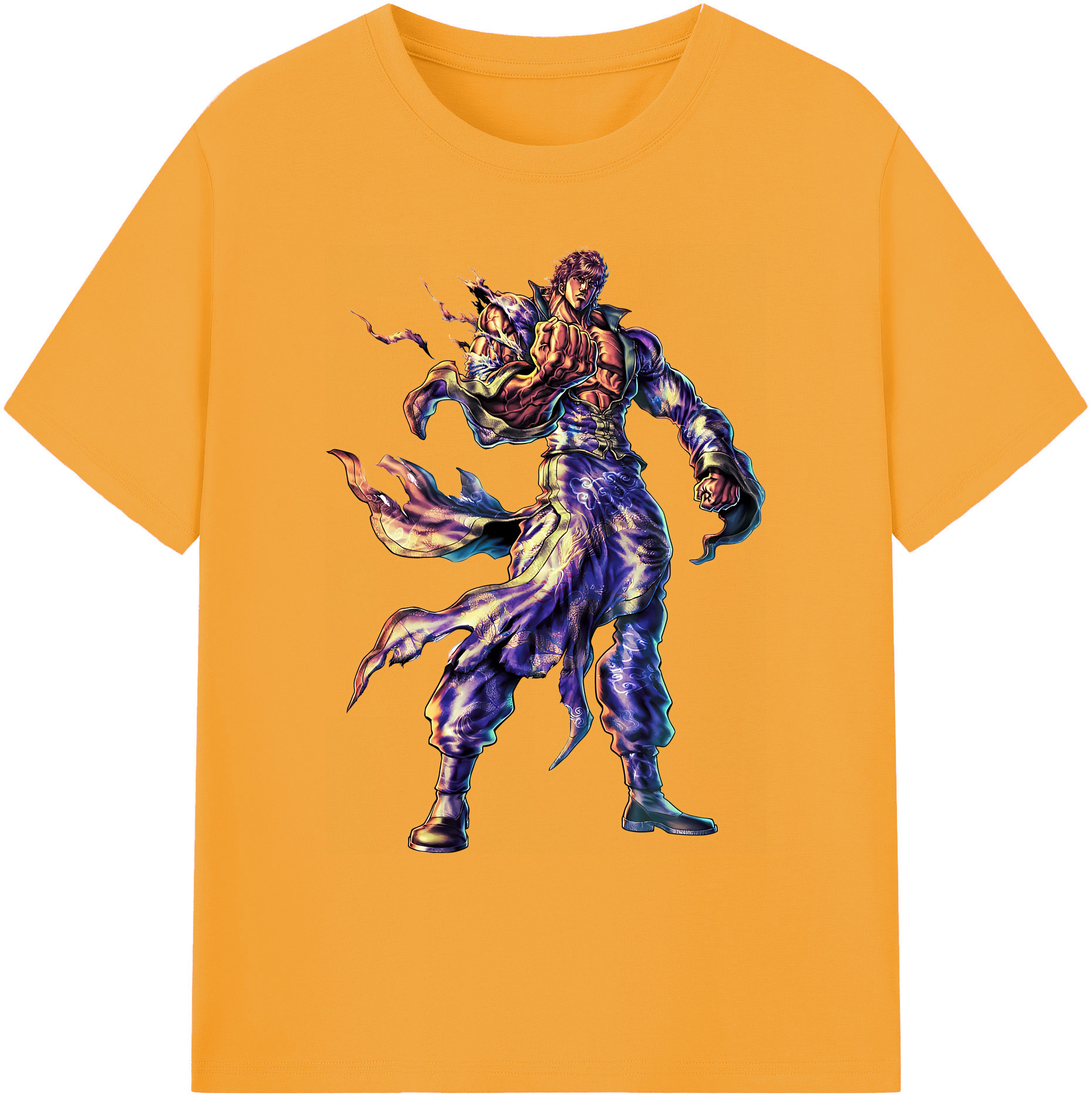 （画像用） 北斗の拳 Fist of the North Star 綿100％ メンズ半袖Tシャツ｜肌触りやわらか＆通気性