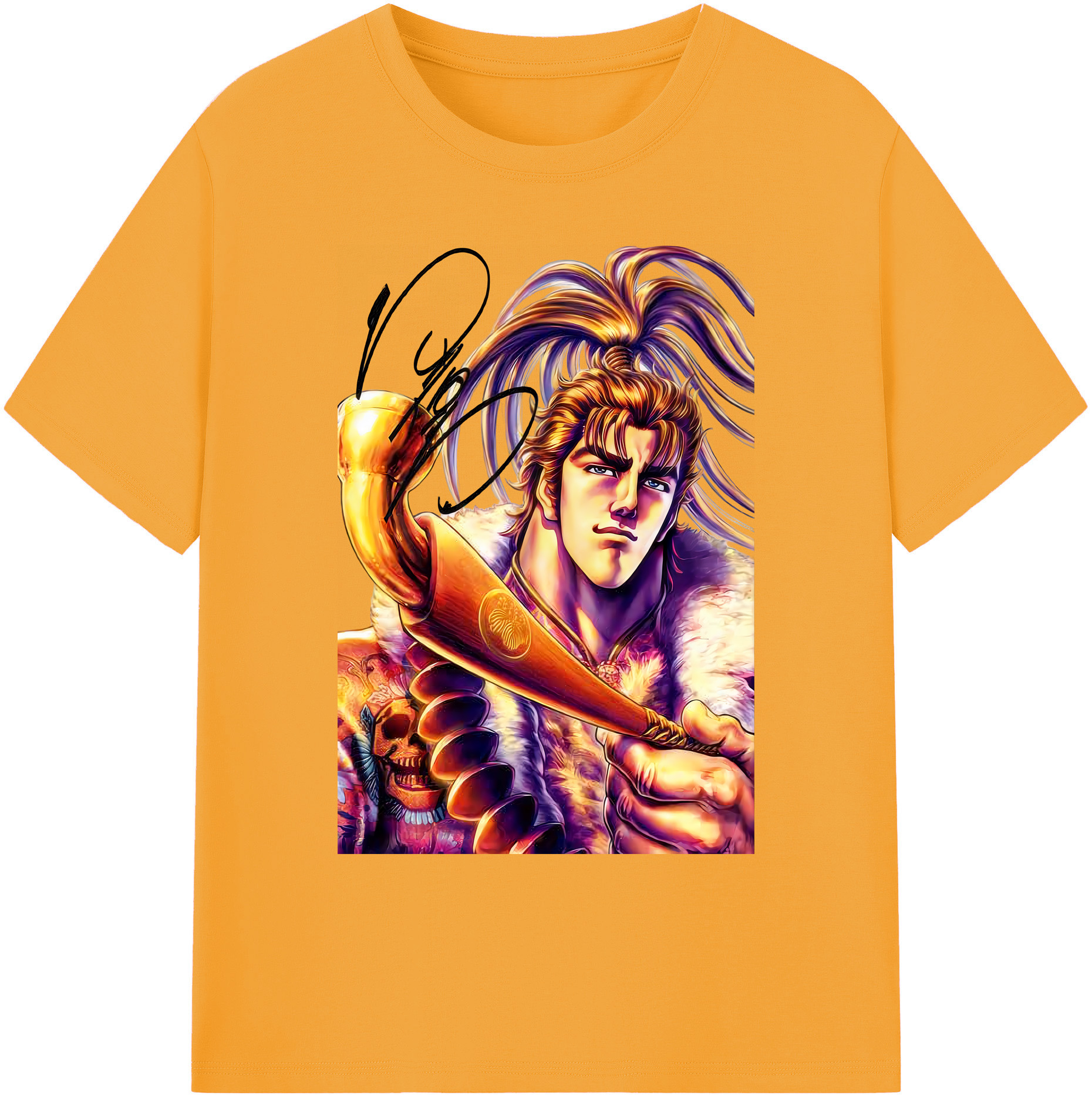 （画像用） 北斗の拳 Fist of the North Star 綿100％ メンズ半袖Tシャツ｜肌触りやわらか＆通気性