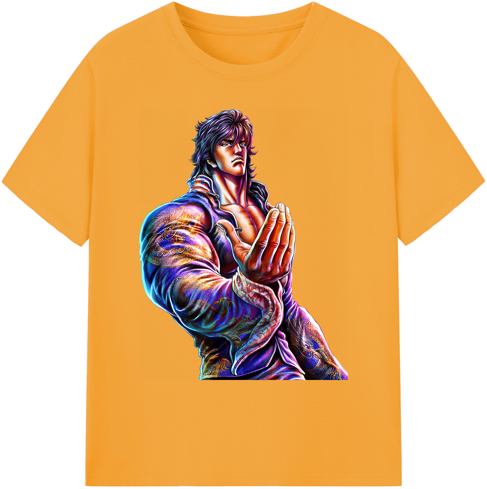 （画像用） 北斗の拳 Fist of the North Star 綿100％ メンズ半袖Tシャツ｜肌触りやわらか＆通気性