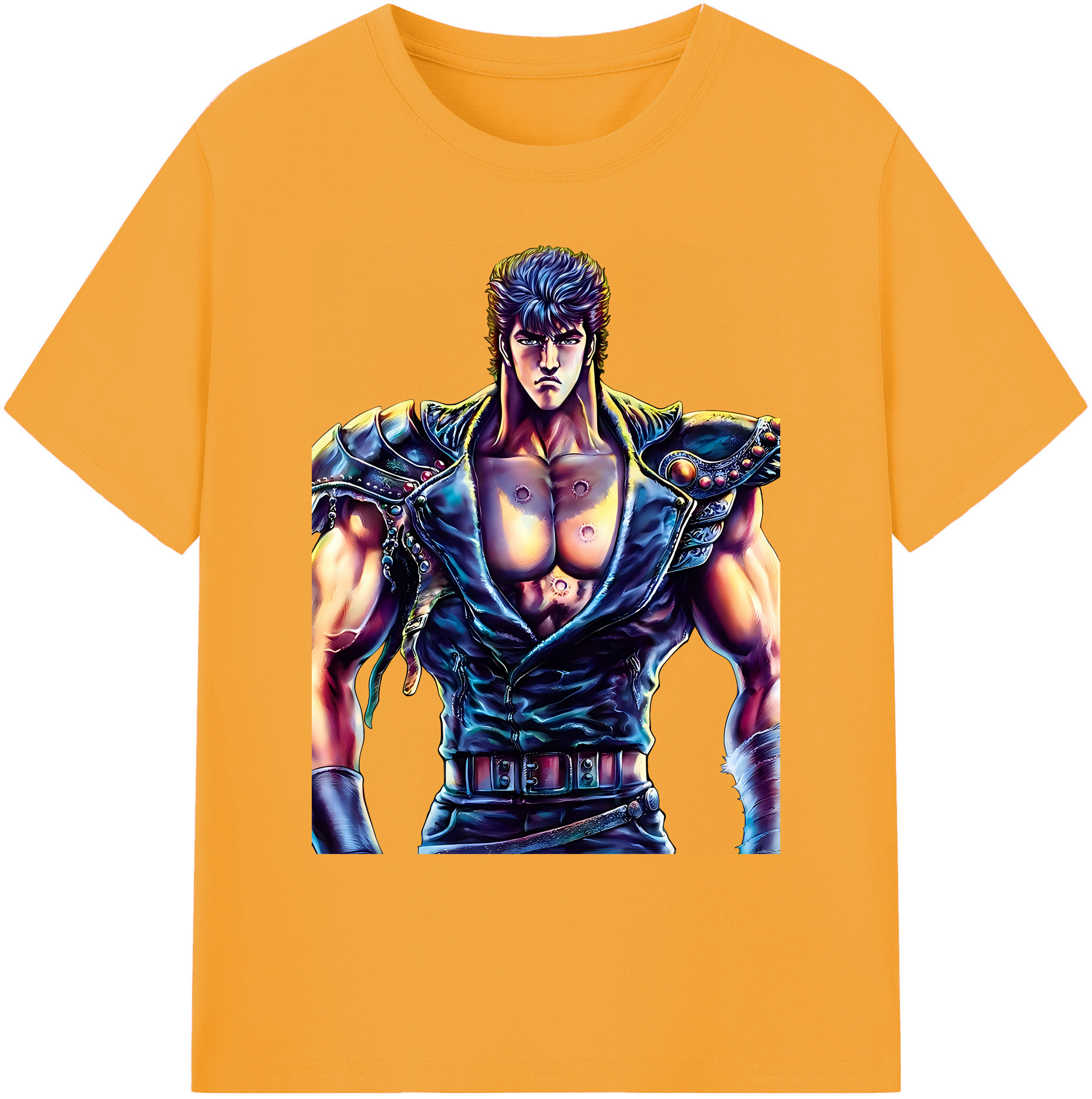 （画像用） 北斗の拳 Fist of the North Star 綿100％ メンズ半袖Tシャツ｜肌触りやわらか＆通気性