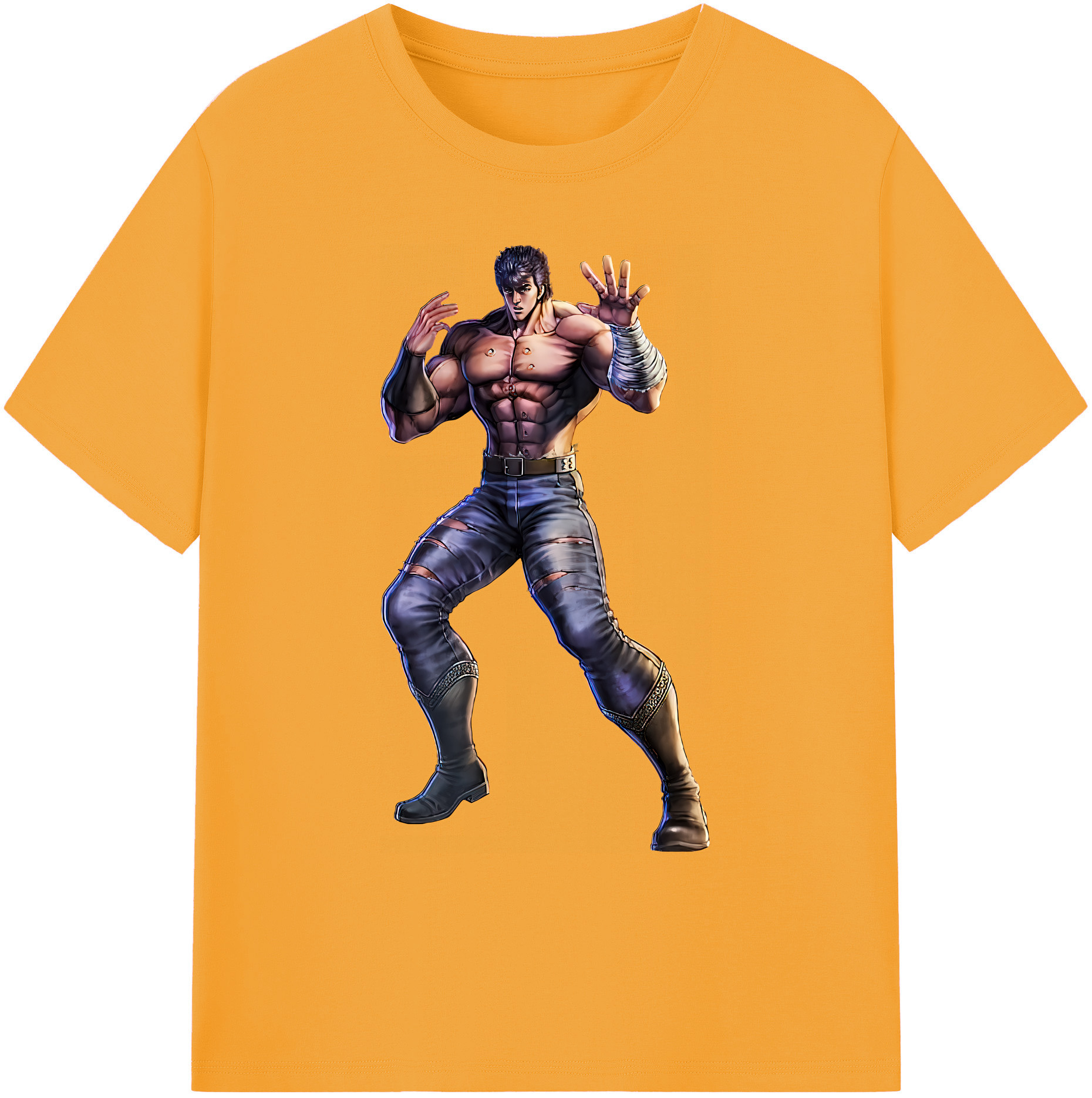 （画像用） 北斗の拳 Fist of the North Star 綿100％ メンズ半袖Tシャツ｜肌触りやわらか＆通気性