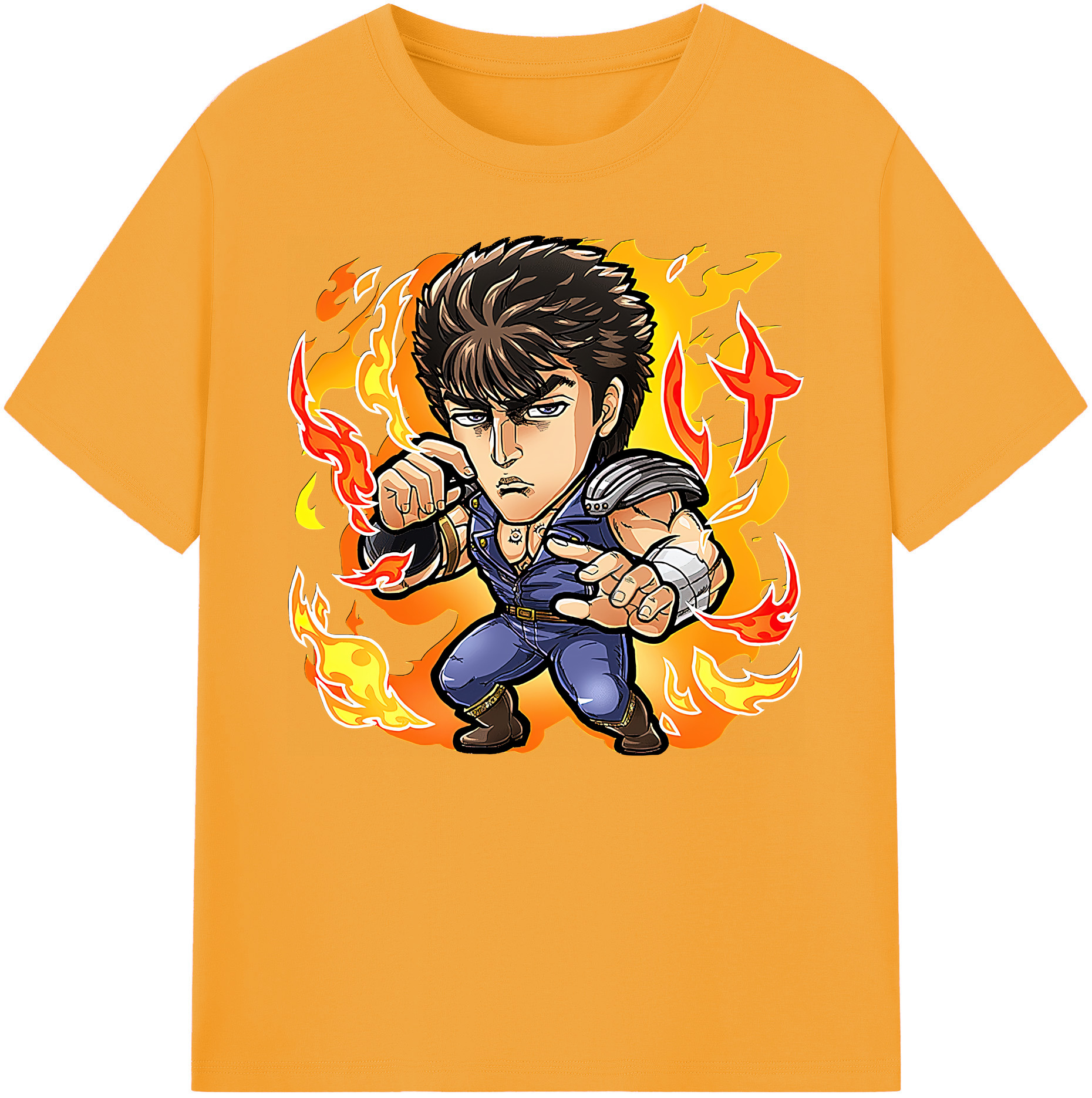 （画像用） 北斗の拳 Fist of the North Star 綿100％ メンズ半袖Tシャツ｜肌触りやわらか＆通気性