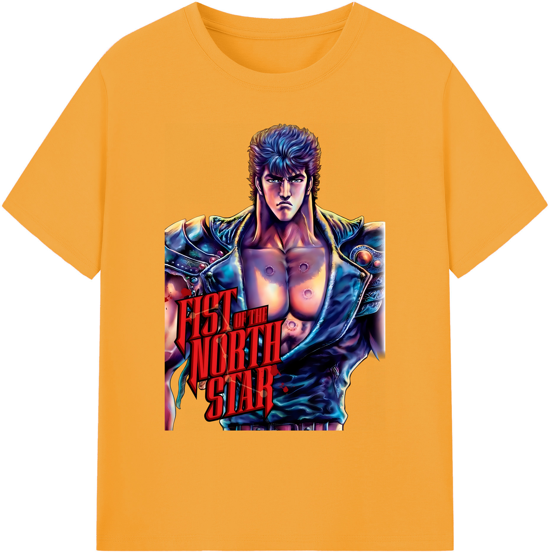 （画像用） 北斗の拳 Fist of the North Star 綿100％ メンズ半袖Tシャツ｜肌触りやわらか＆通気性