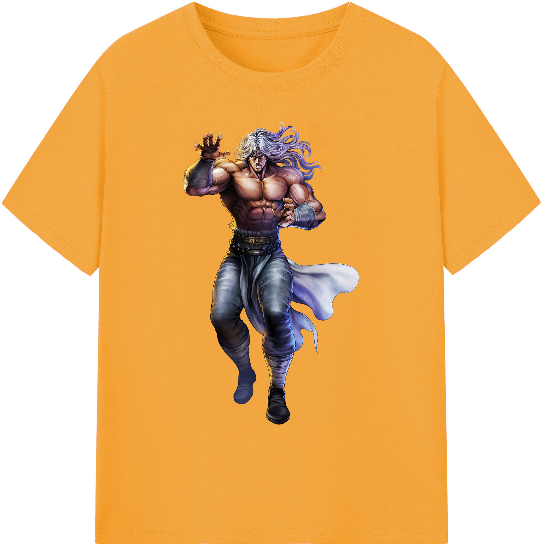 （画像用） 北斗の拳 Fist of the North Star 綿100％ メンズ半袖Tシャツ｜肌触りやわらか＆通気性