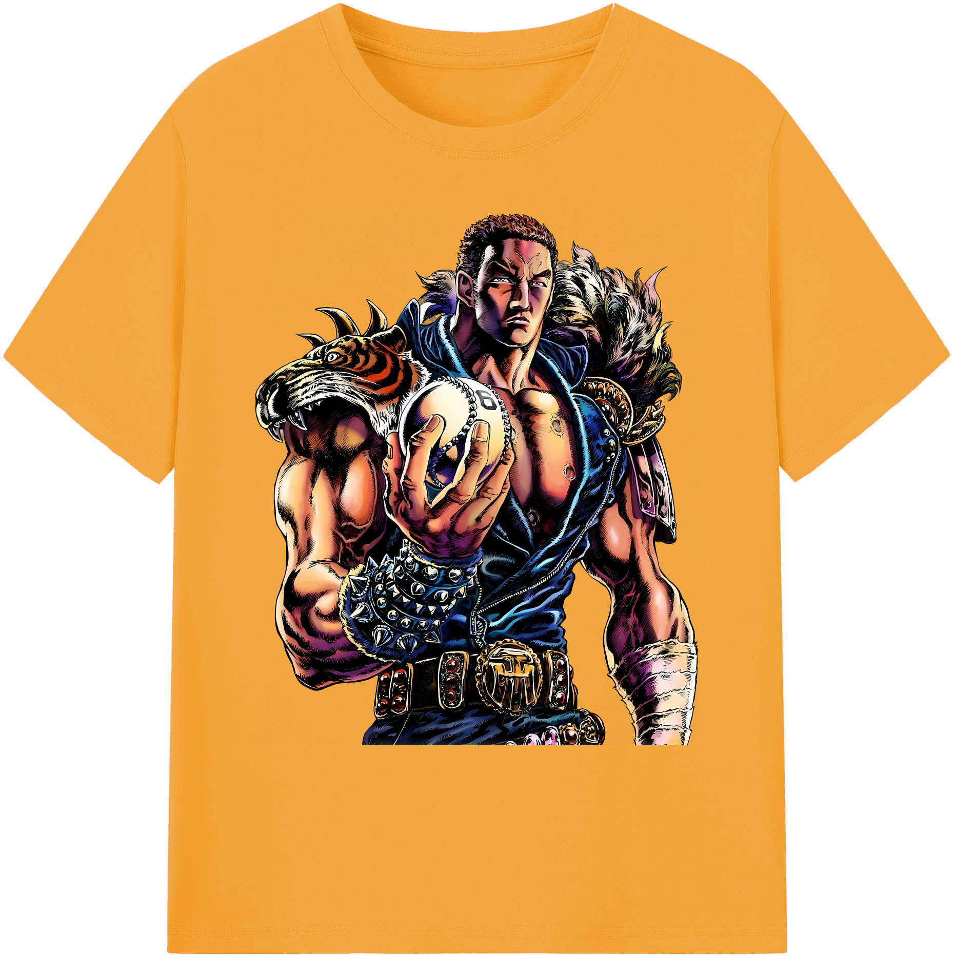 （画像用） 北斗の拳 Fist of the North Star 綿100％ メンズ半袖Tシャツ｜肌触りやわらか＆通気性