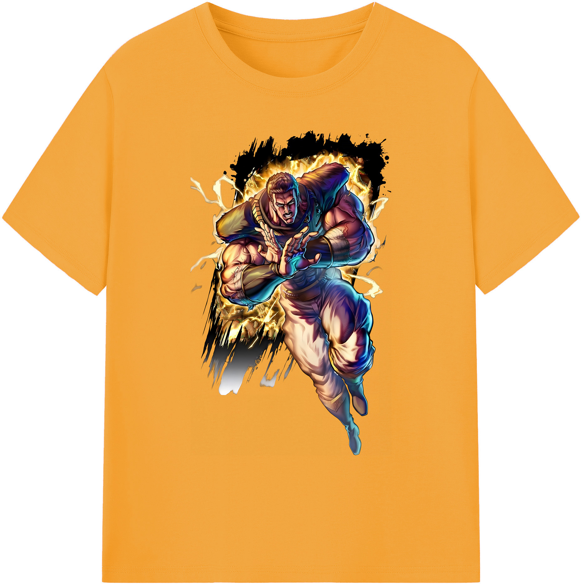 （画像用） 北斗の拳 Fist of the North Star 綿100％ メンズ半袖Tシャツ｜肌触りやわらか＆通気性