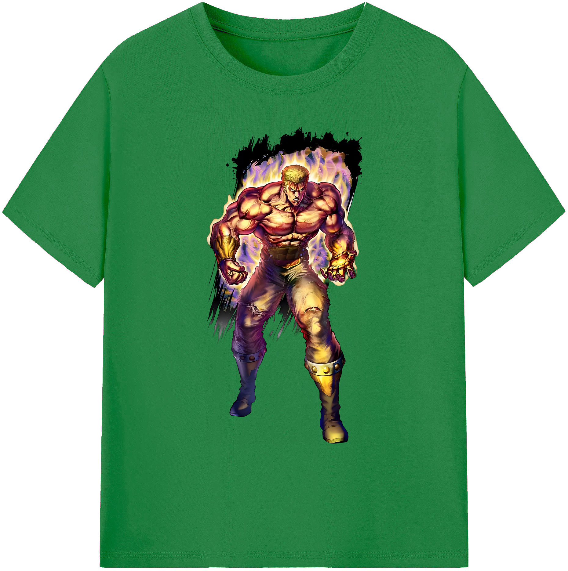 （画像用） 北斗の拳 Fist of the North Star 綿100％ メンズ半袖Tシャツ｜肌触りやわらか＆通気性