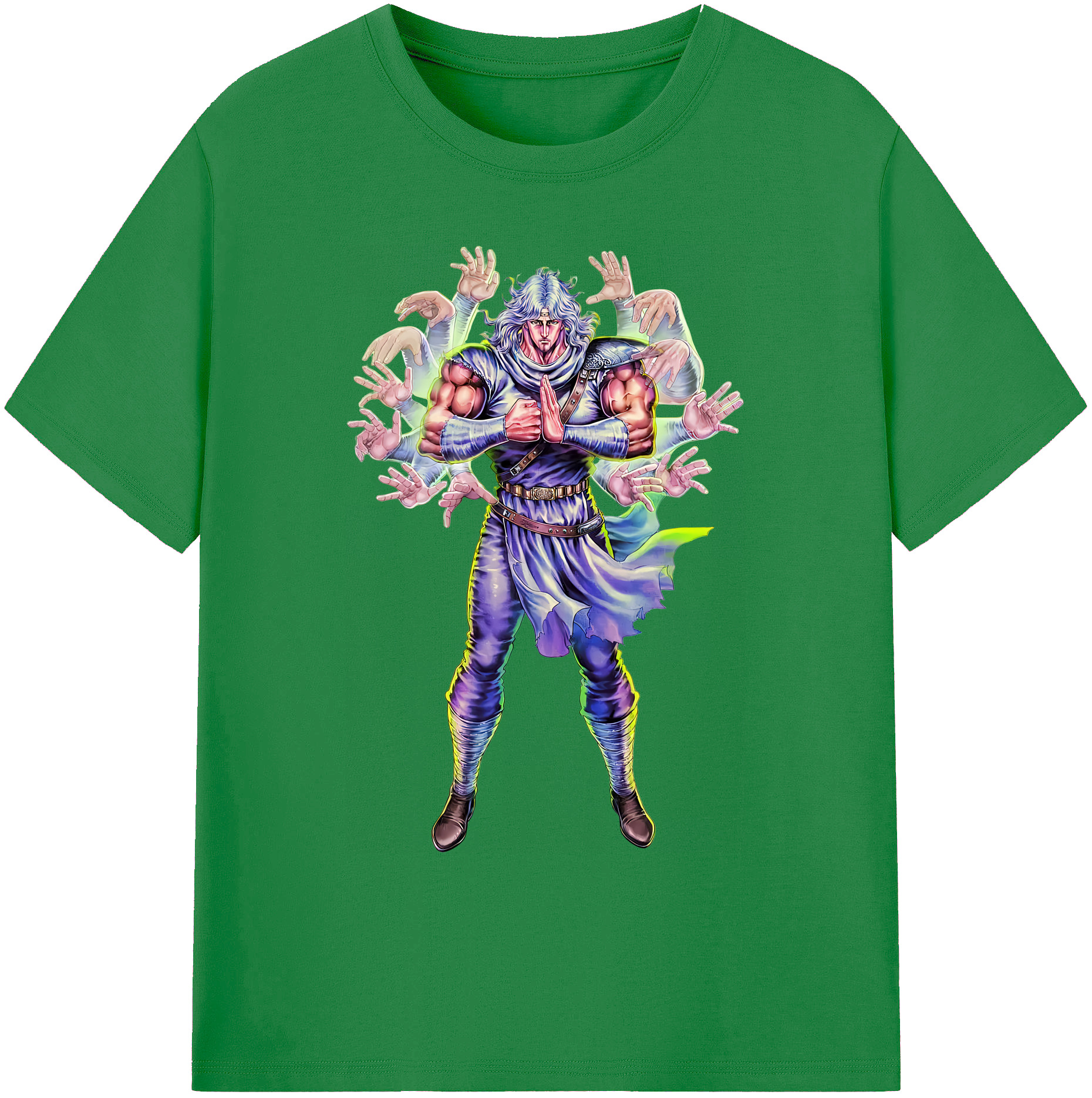 （画像用） 北斗の拳 Fist of the North Star 綿100％ メンズ半袖Tシャツ｜肌触りやわらか＆通気性