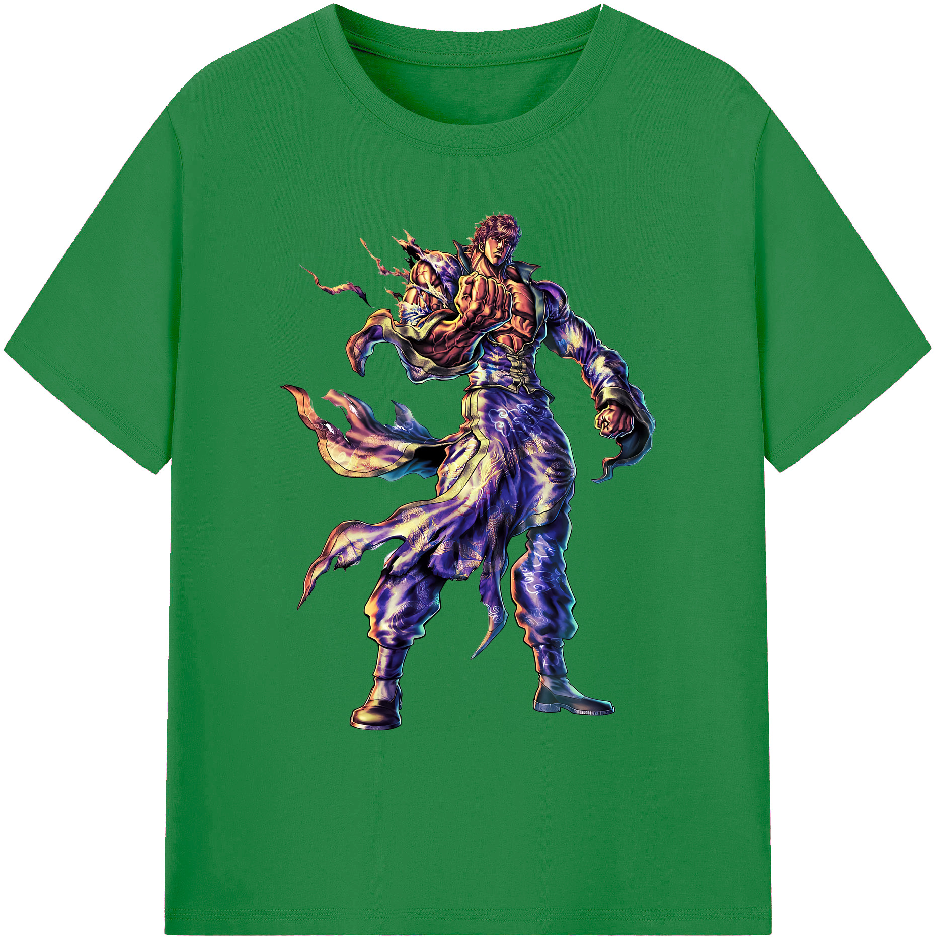 （画像用） 北斗の拳 Fist of the North Star 綿100％ メンズ半袖Tシャツ｜肌触りやわらか＆通気性
