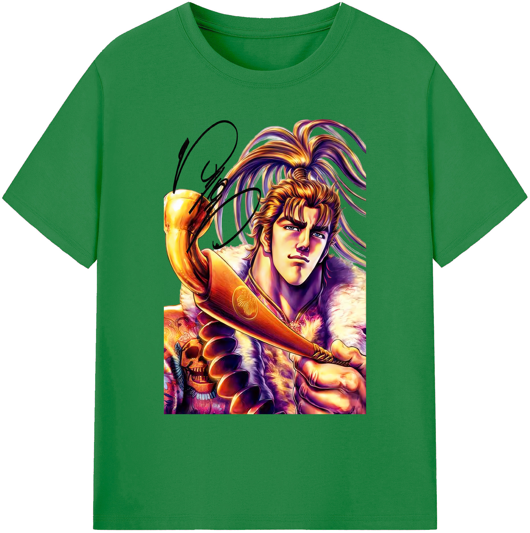 （画像用） 北斗の拳 Fist of the North Star 綿100％ メンズ半袖Tシャツ｜肌触りやわらか＆通気性