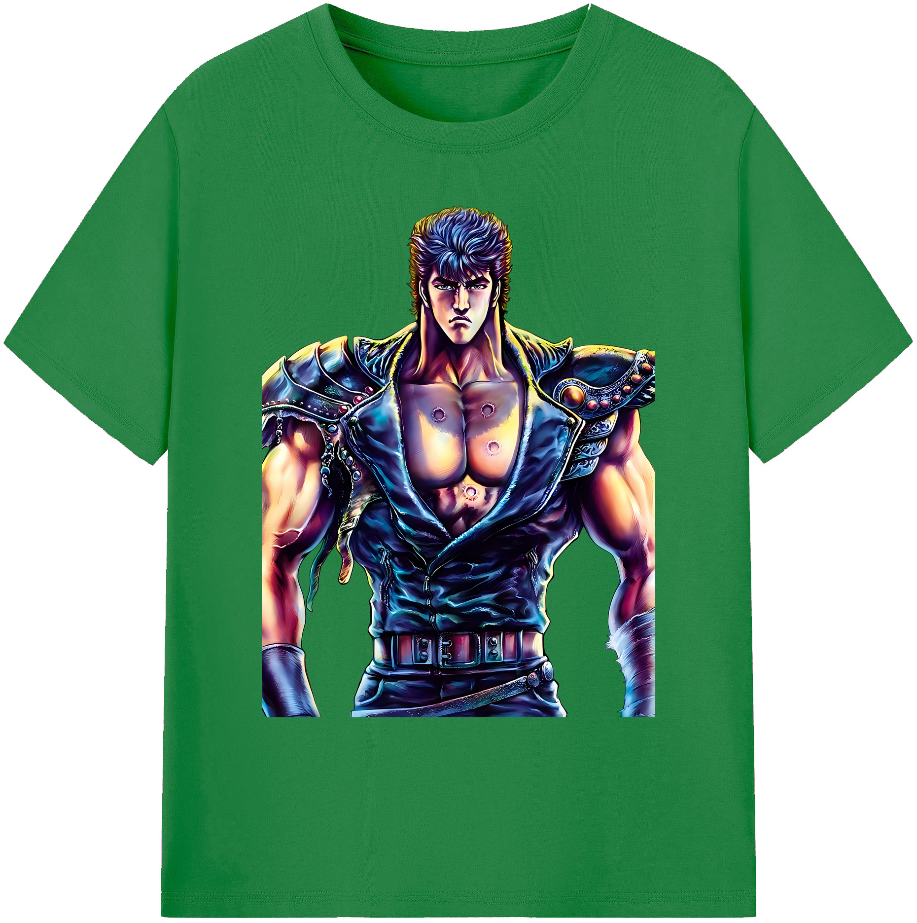 （画像用） 北斗の拳 Fist of the North Star 綿100％ メンズ半袖Tシャツ｜肌触りやわらか＆通気性