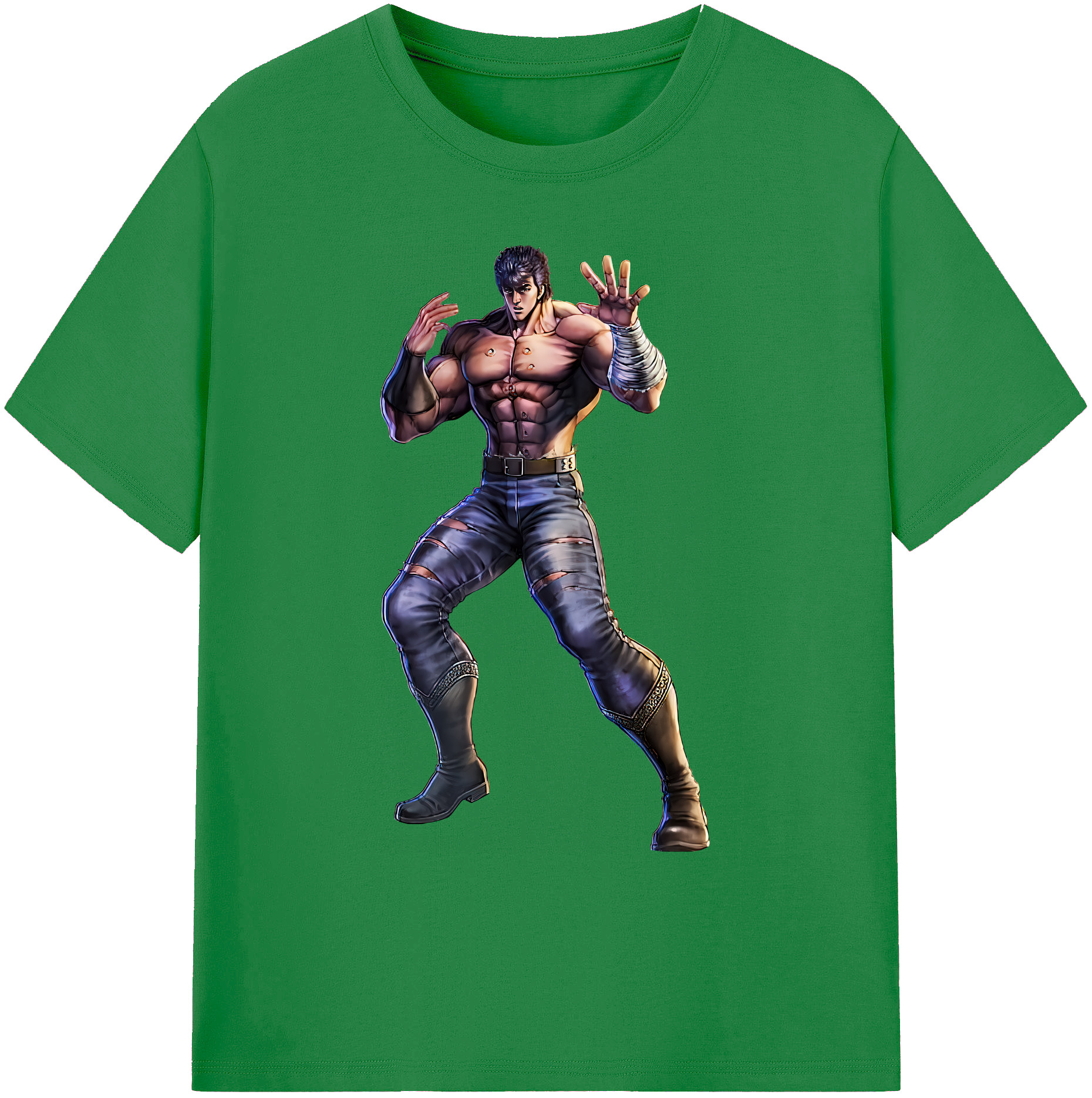 （画像用） 北斗の拳 Fist of the North Star 綿100％ メンズ半袖Tシャツ｜肌触りやわらか＆通気性