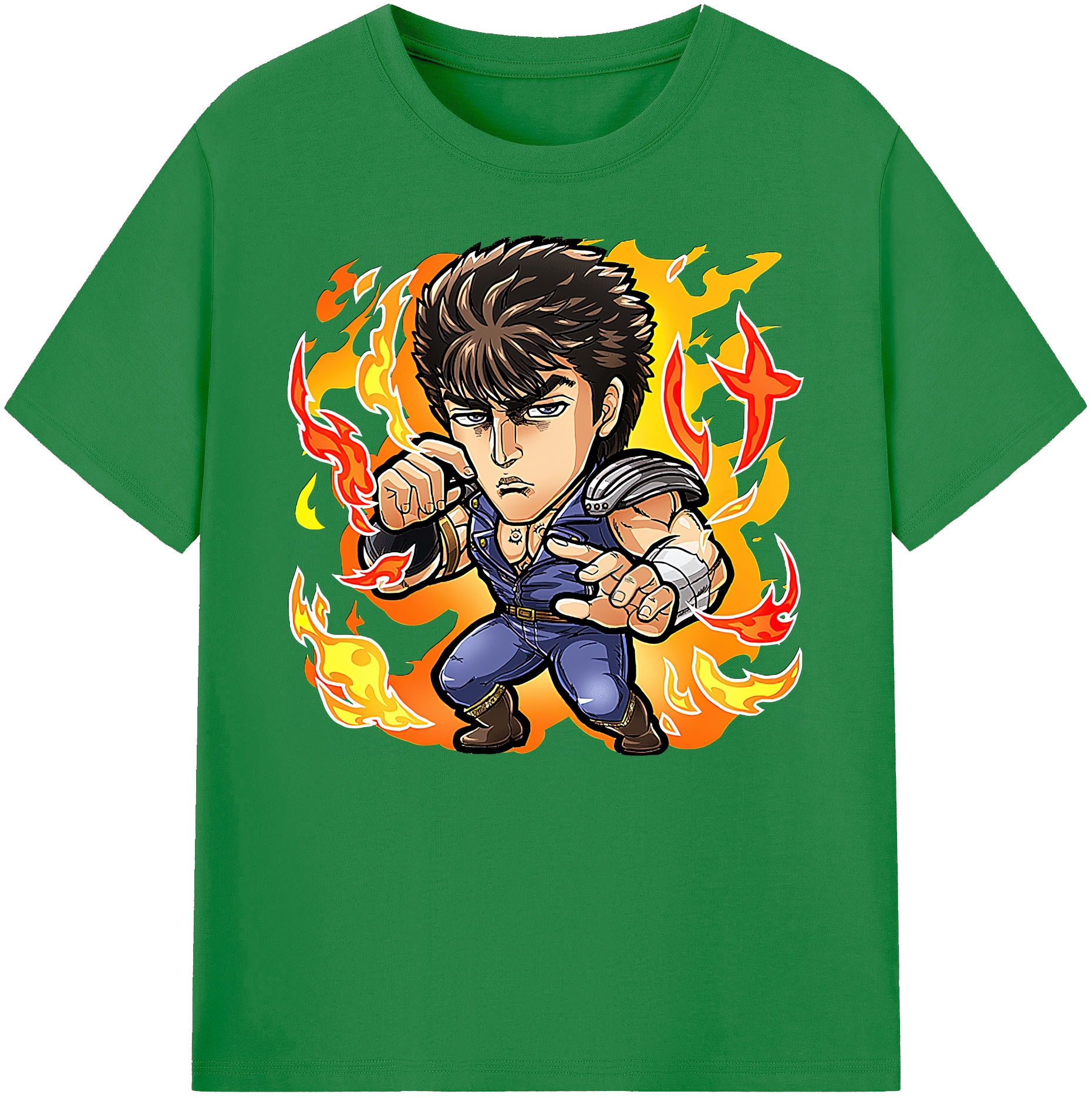 （画像用） 北斗の拳 Fist of the North Star 綿100％ メンズ半袖Tシャツ｜肌触りやわらか＆通気性