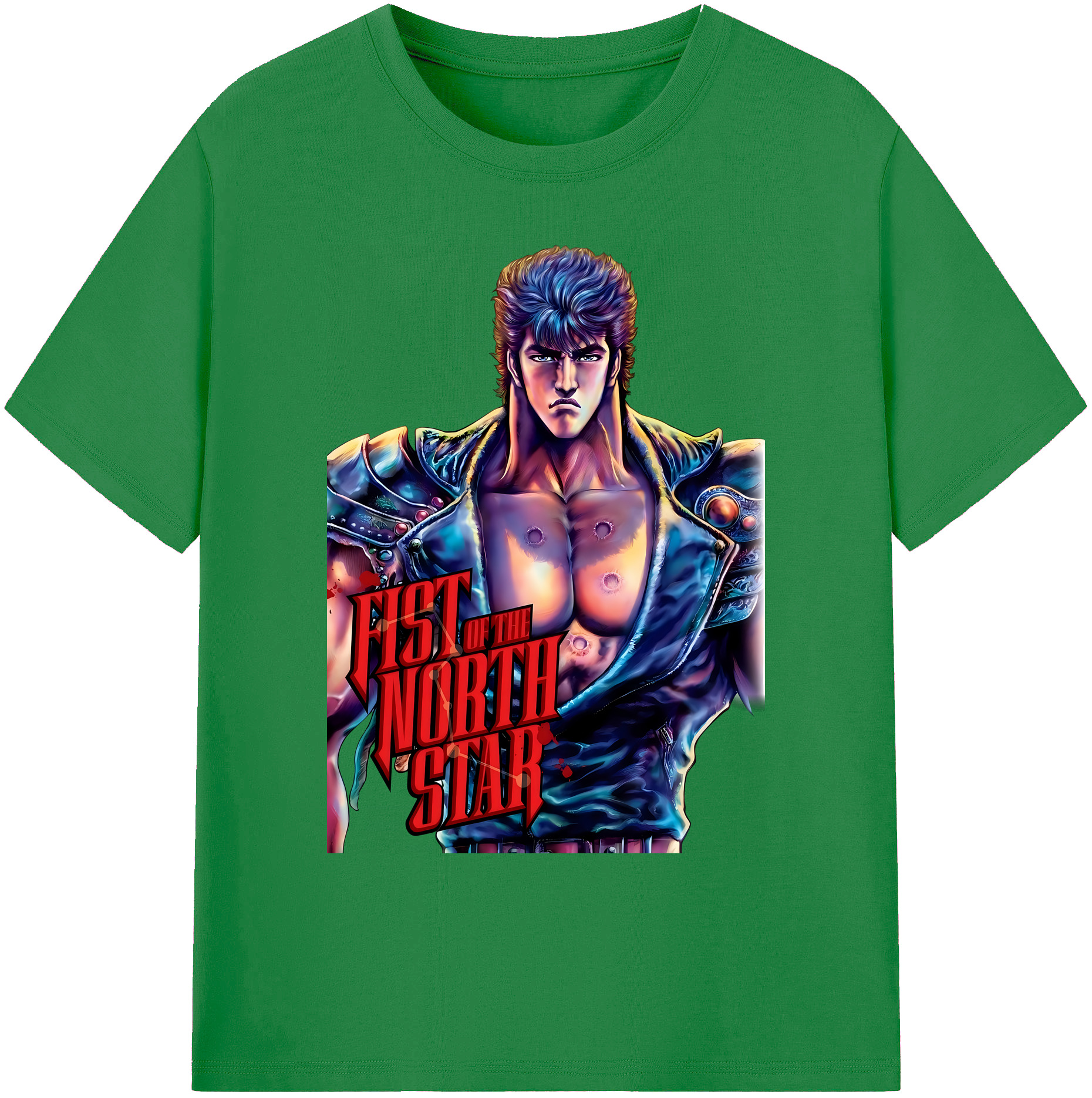 （画像用） 北斗の拳 Fist of the North Star 綿100％ メンズ半袖Tシャツ｜肌触りやわらか＆通気性