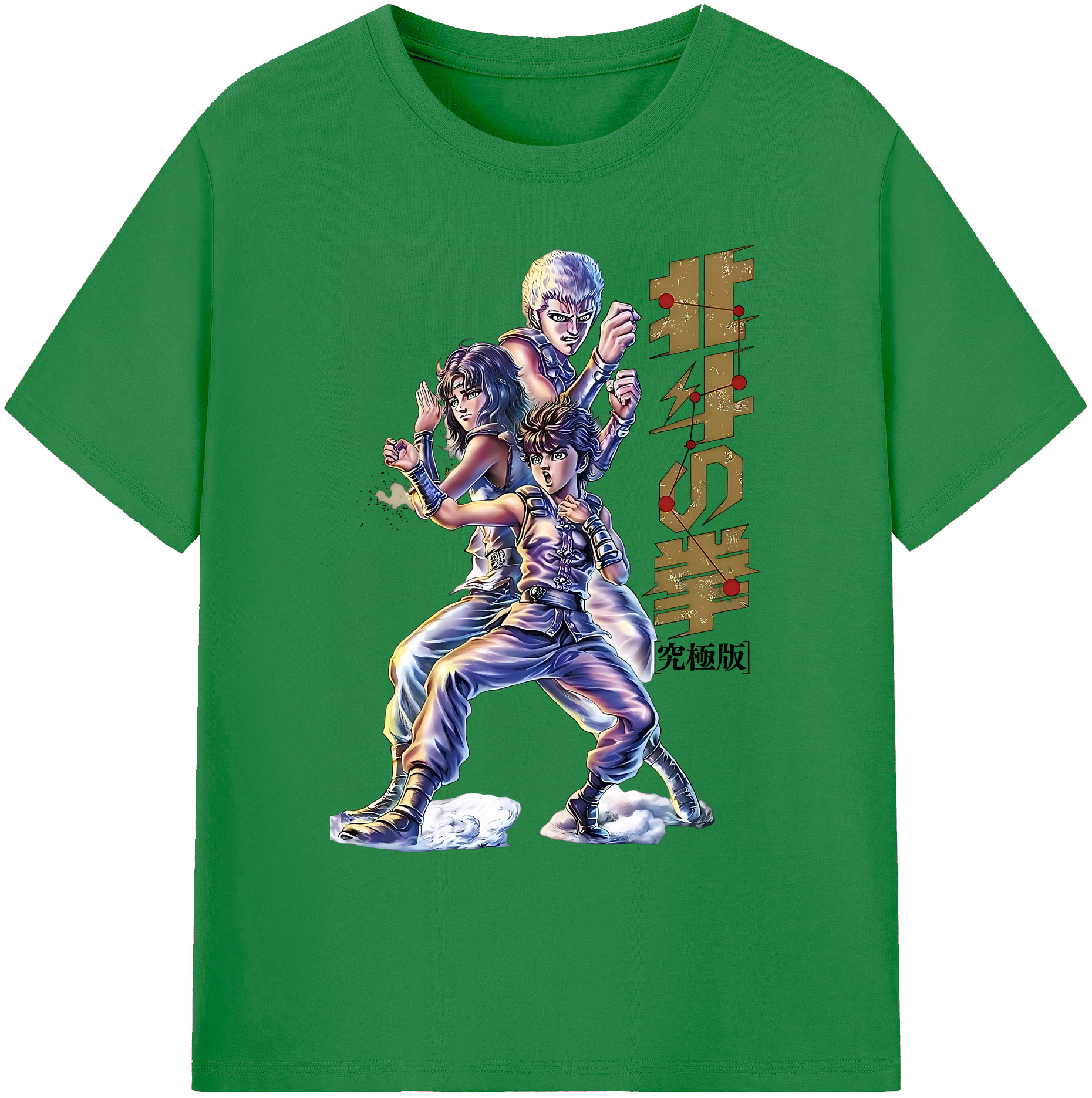 （画像用） 北斗の拳 Fist of the North Star 綿100％ メンズ半袖Tシャツ｜肌触りやわらか＆通気性