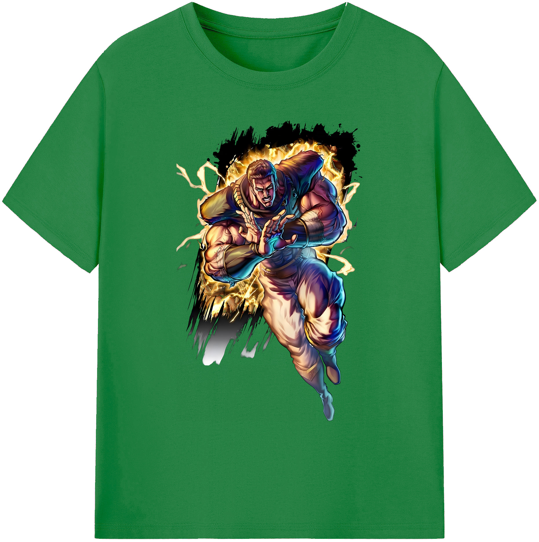 （画像用） 北斗の拳 Fist of the North Star 綿100％ メンズ半袖Tシャツ｜肌触りやわらか＆通気性