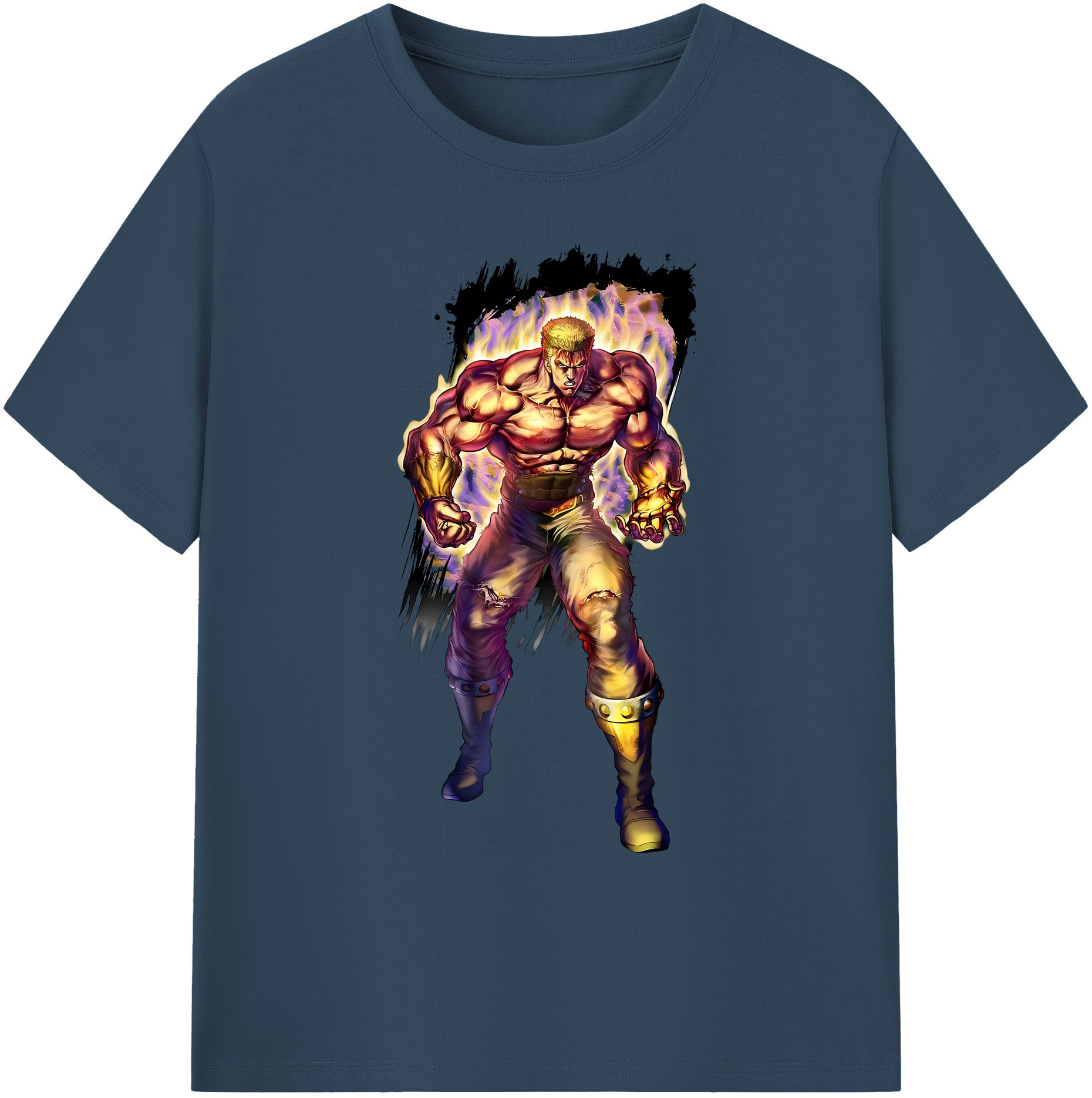 （画像用） 北斗の拳 Fist of the North Star 綿100％ メンズ半袖Tシャツ｜肌触りやわらか＆通気性