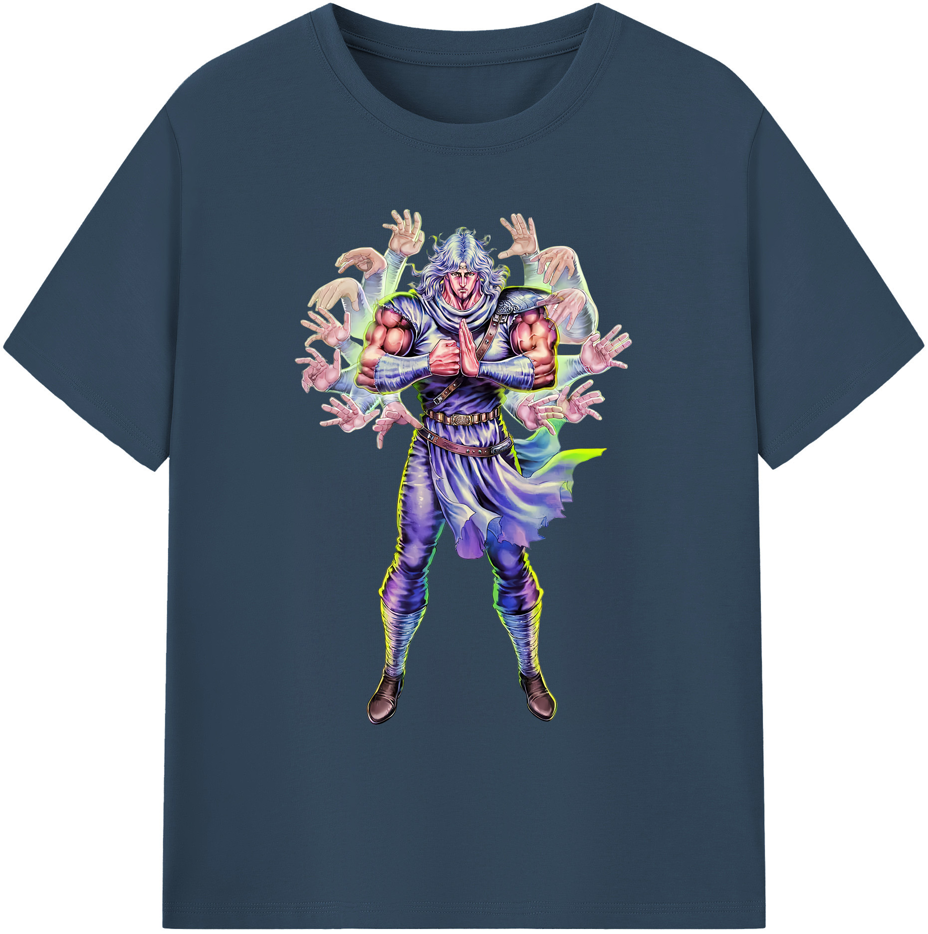 （画像用） 北斗の拳 Fist of the North Star 綿100％ メンズ半袖Tシャツ｜肌触りやわらか＆通気性
