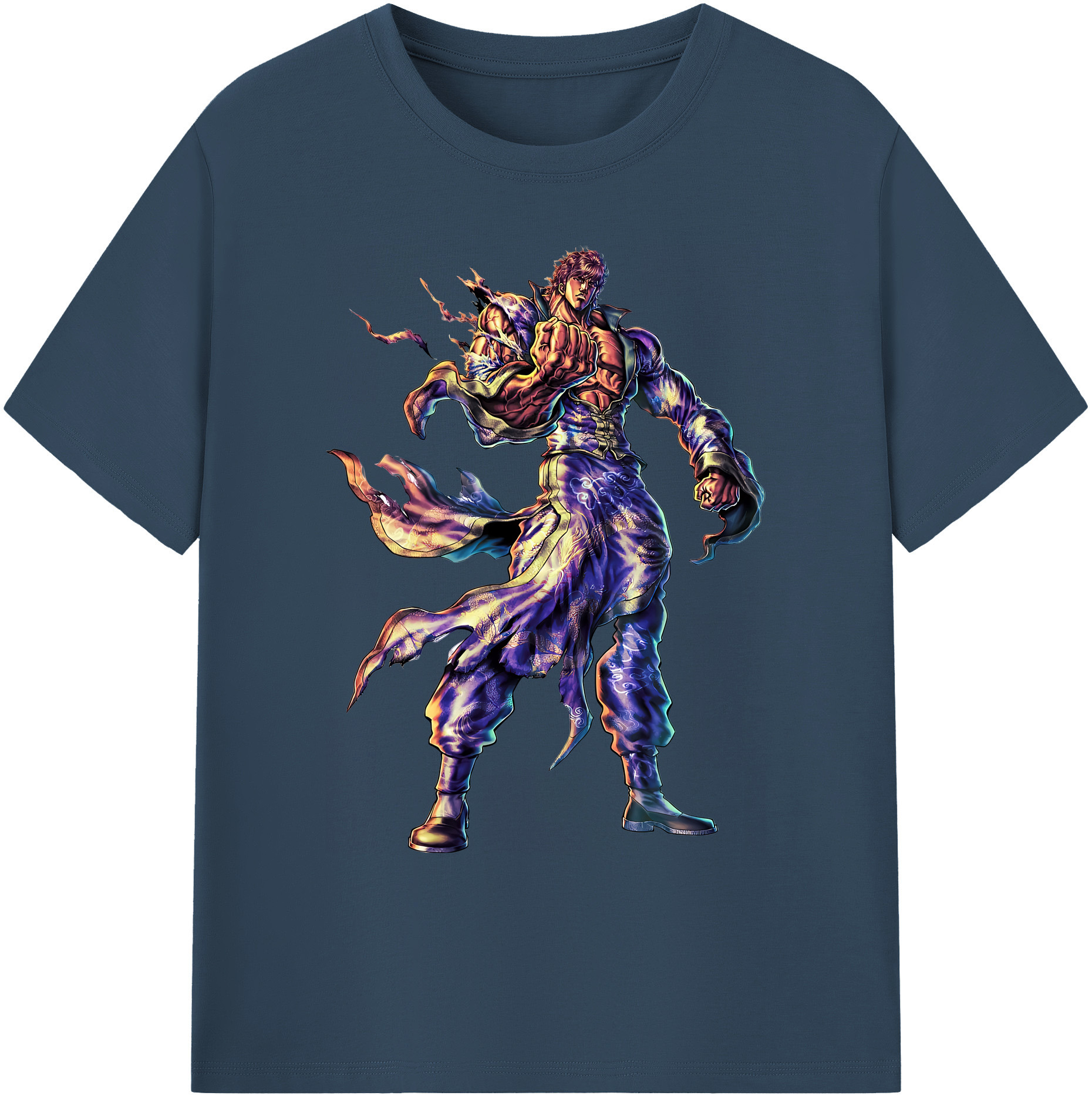 （画像用） 北斗の拳 Fist of the North Star 綿100％ メンズ半袖Tシャツ｜肌触りやわらか＆通気性