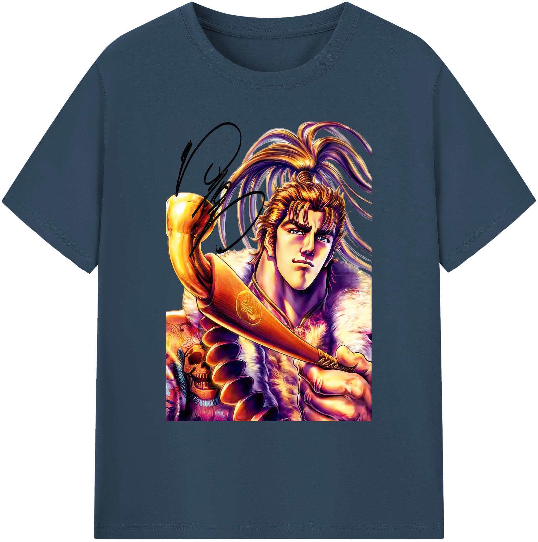 （画像用） 北斗の拳 Fist of the North Star 綿100％ メンズ半袖Tシャツ｜肌触りやわらか＆通気性