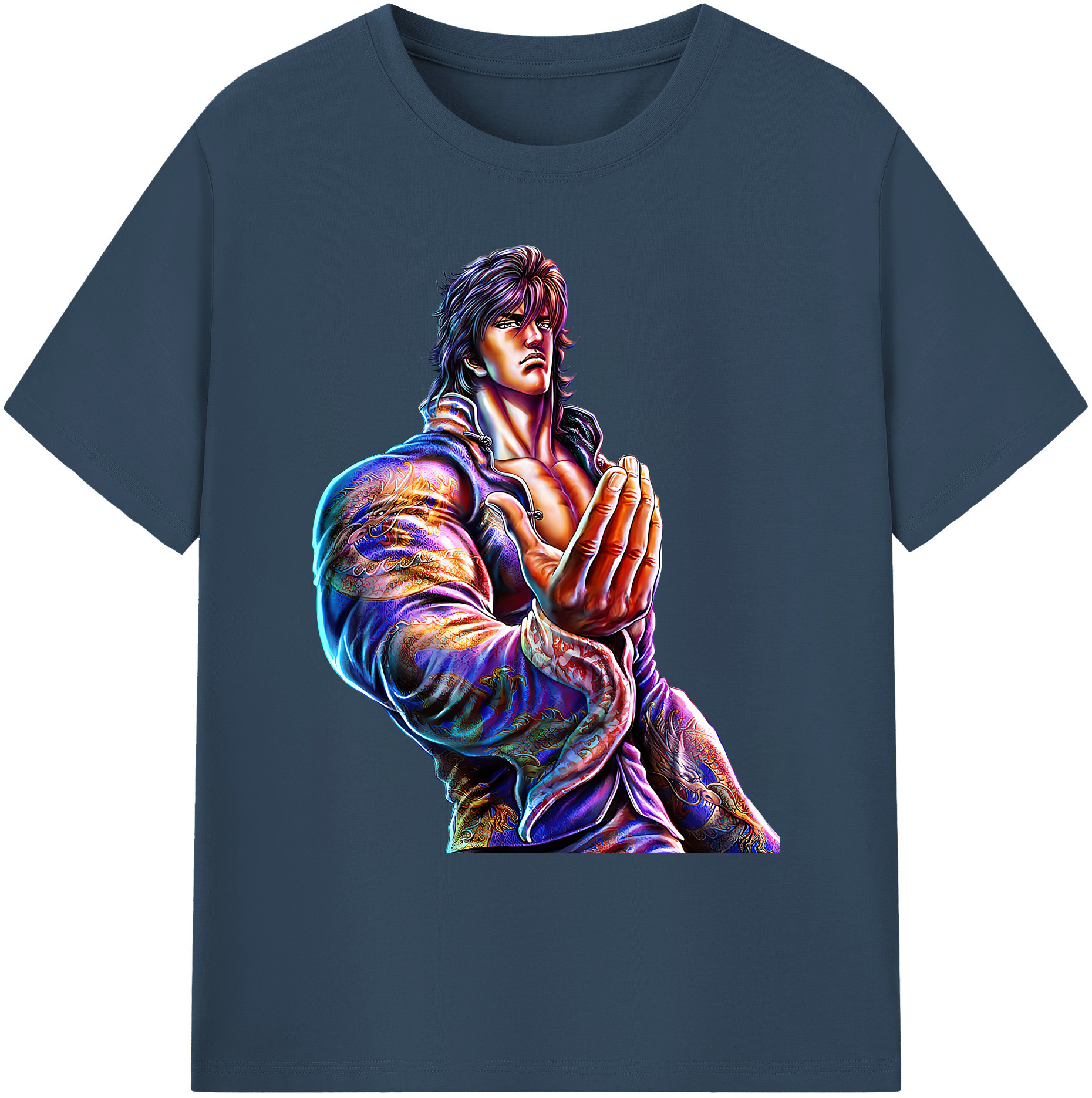 （画像用） 北斗の拳 Fist of the North Star 綿100％ メンズ半袖Tシャツ｜肌触りやわらか＆通気性
