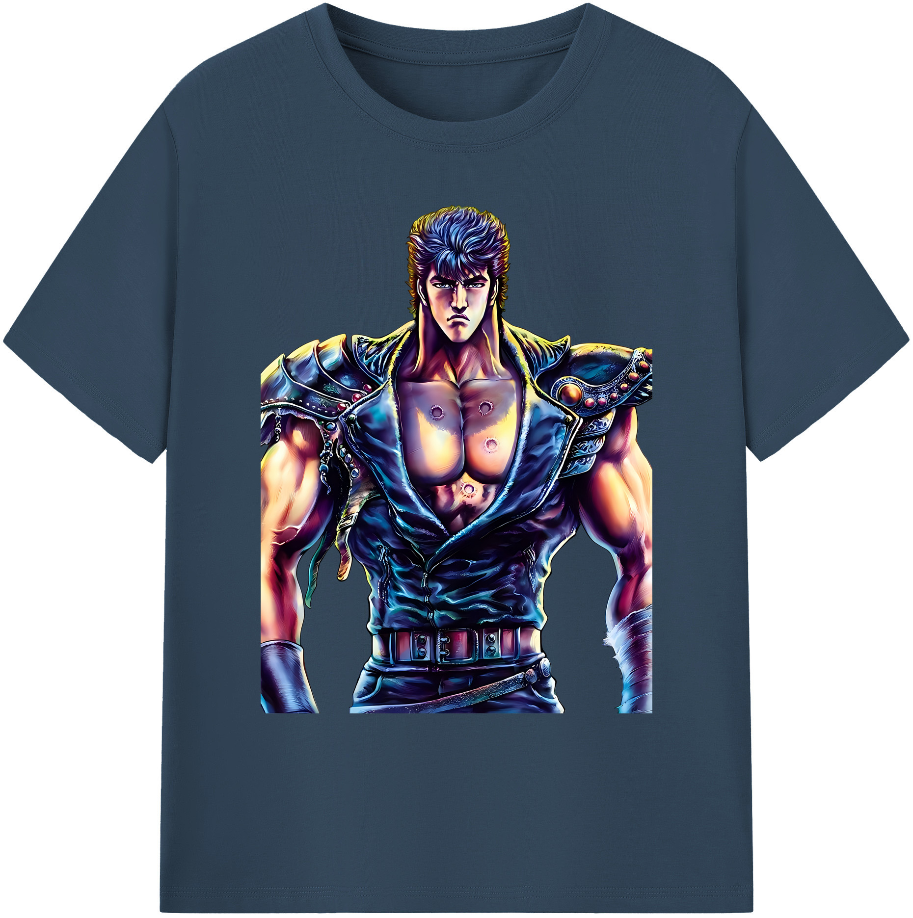 （画像用） 北斗の拳 Fist of the North Star 綿100％ メンズ半袖Tシャツ｜肌触りやわらか＆通気性