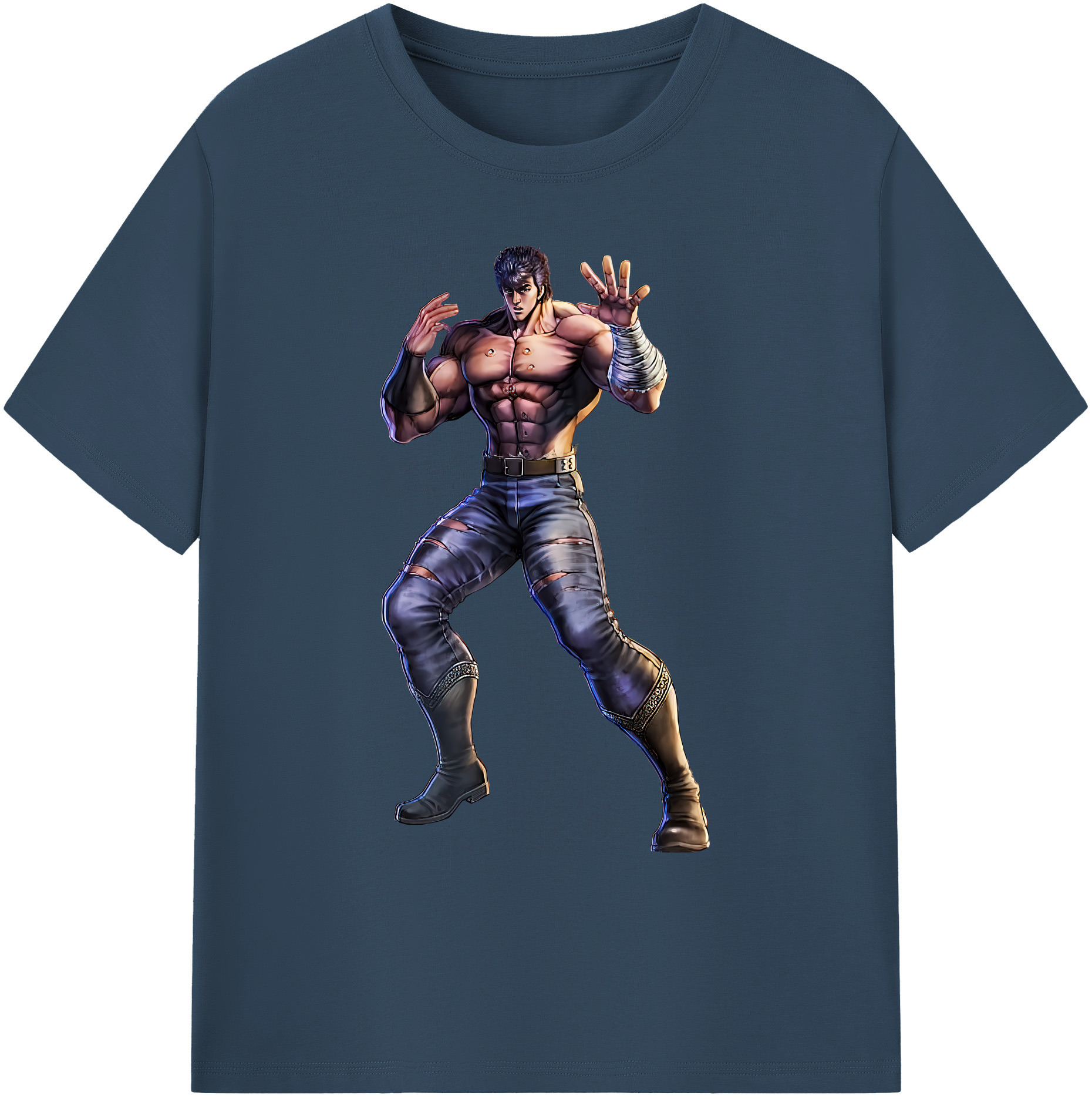 （画像用） 北斗の拳 Fist of the North Star 綿100％ メンズ半袖Tシャツ｜肌触りやわらか＆通気性