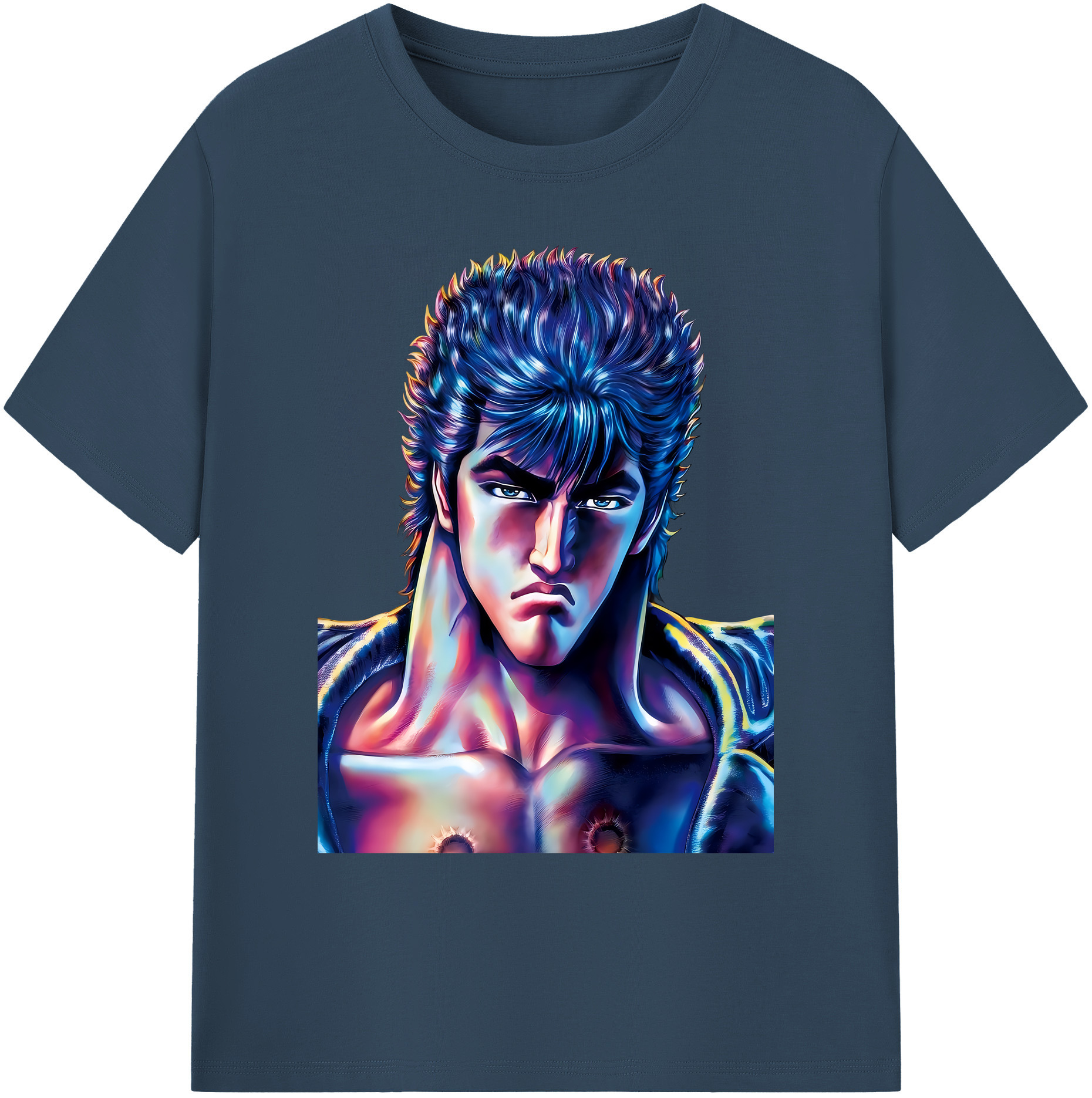 （画像用） 北斗の拳 Fist of the North Star 綿100％ メンズ半袖Tシャツ｜肌触りやわらか＆通気性