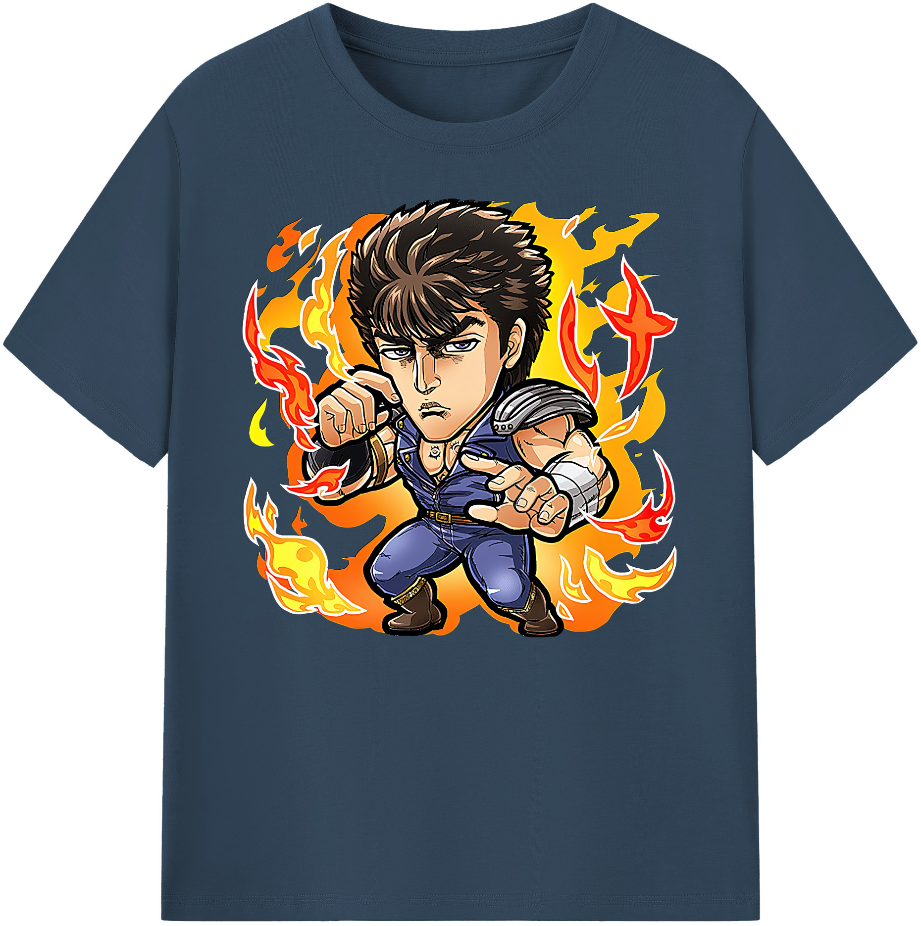 （画像用） 北斗の拳 Fist of the North Star 綿100％ メンズ半袖Tシャツ｜肌触りやわらか＆通気性