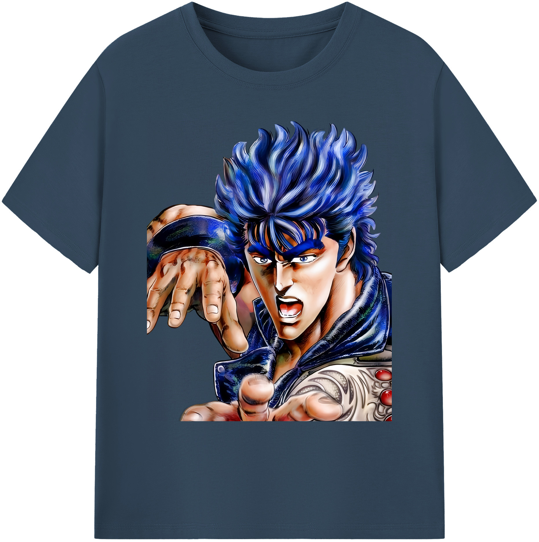 （画像用） 北斗の拳 Fist of the North Star 綿100％ メンズ半袖Tシャツ｜肌触りやわらか＆通気性