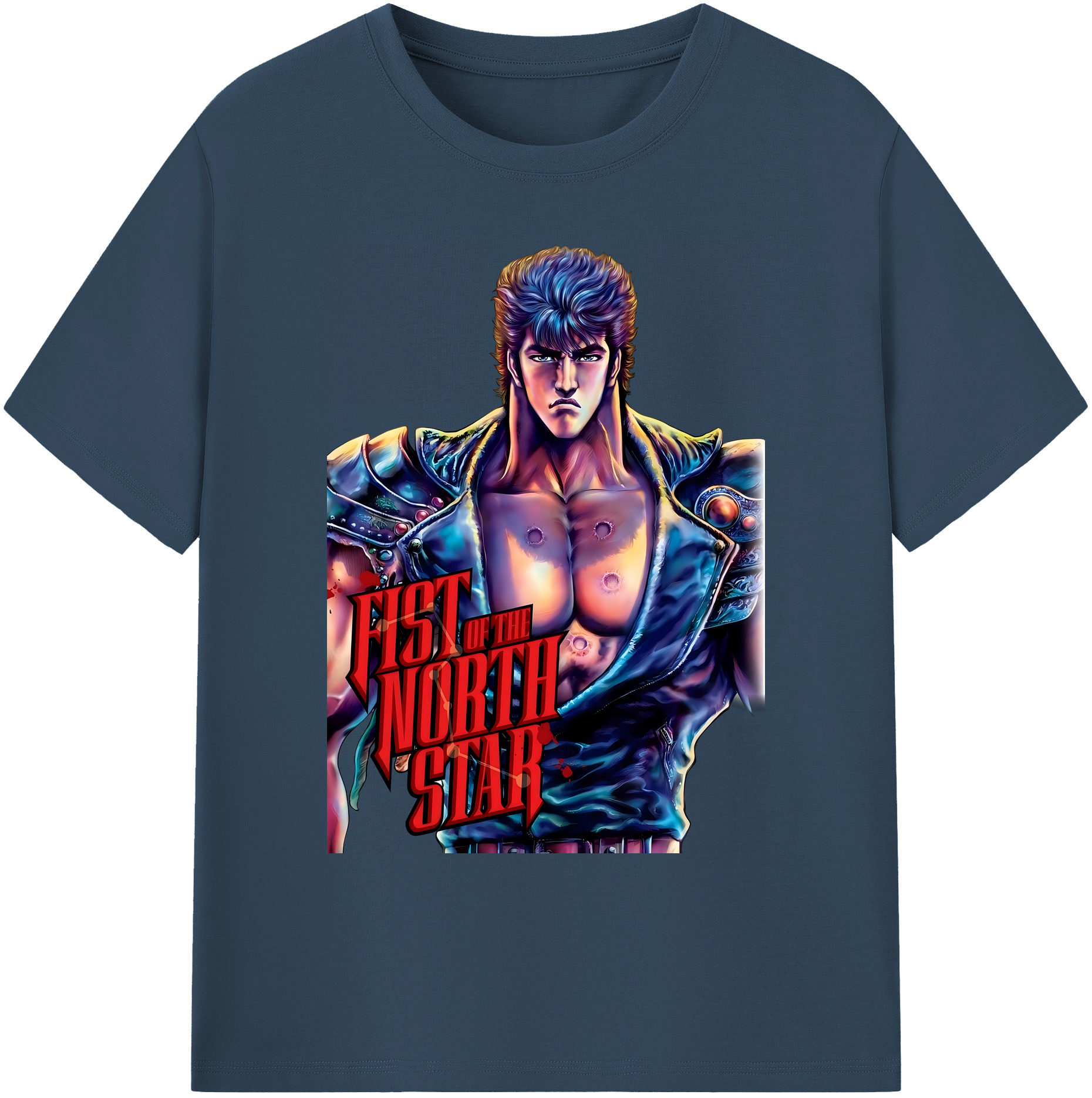 （画像用） 北斗の拳 Fist of the North Star 綿100％ メンズ半袖Tシャツ｜肌触りやわらか＆通気性
