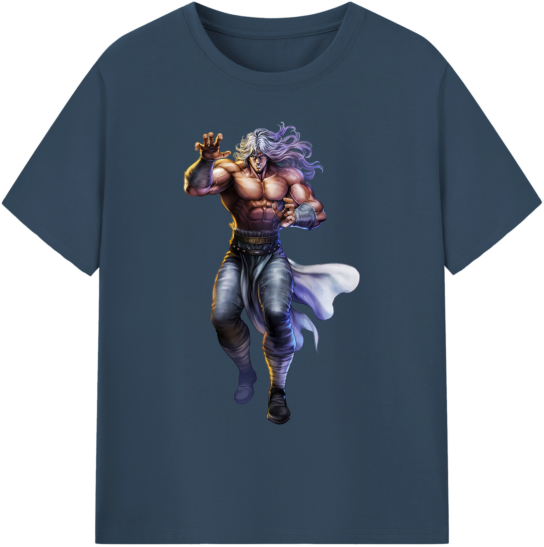 （画像用） 北斗の拳 Fist of the North Star 綿100％ メンズ半袖Tシャツ｜肌触りやわらか＆通気性