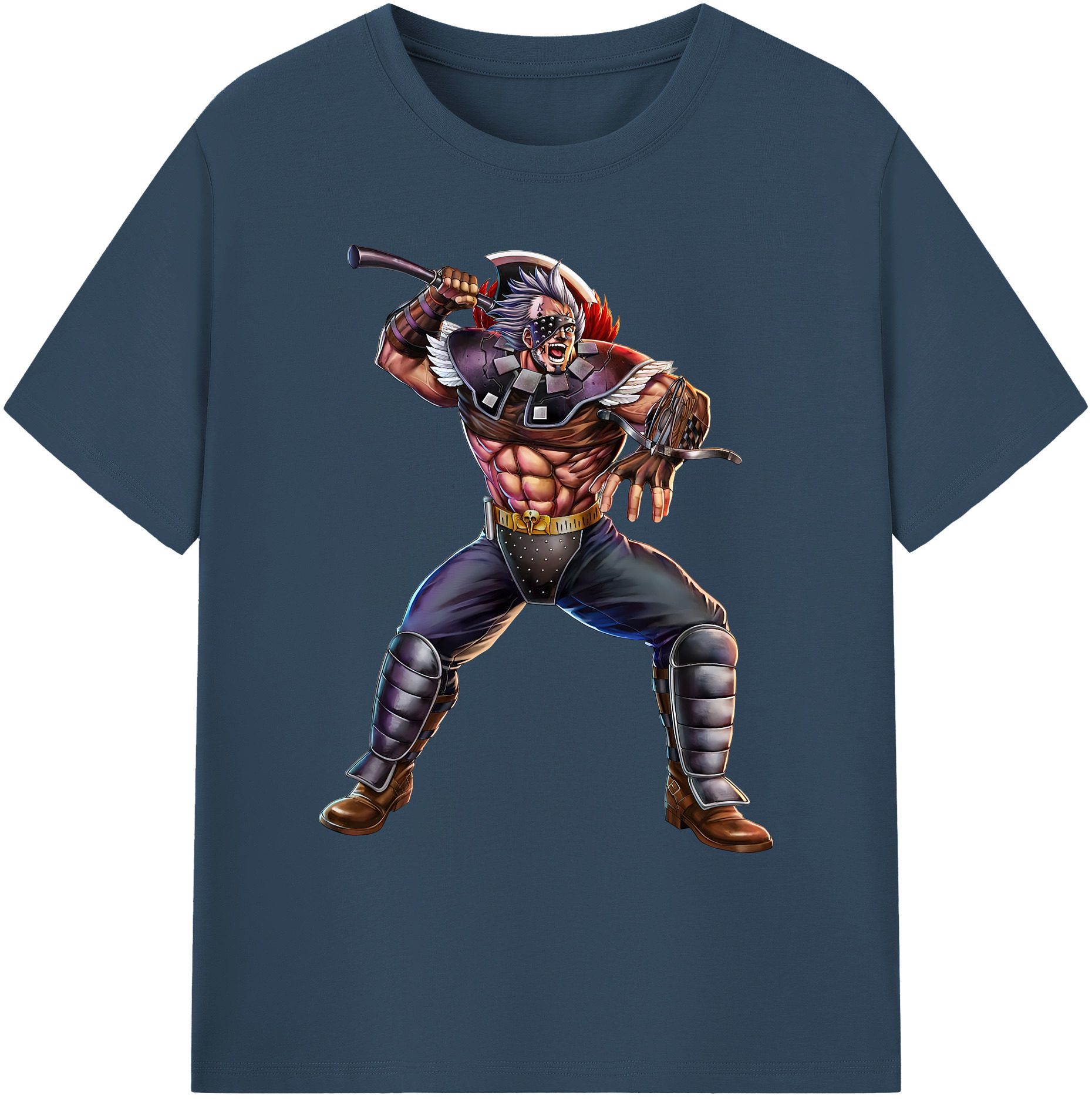（画像用） 北斗の拳 Fist of the North Star 綿100％ メンズ半袖Tシャツ｜肌触りやわらか＆通気性