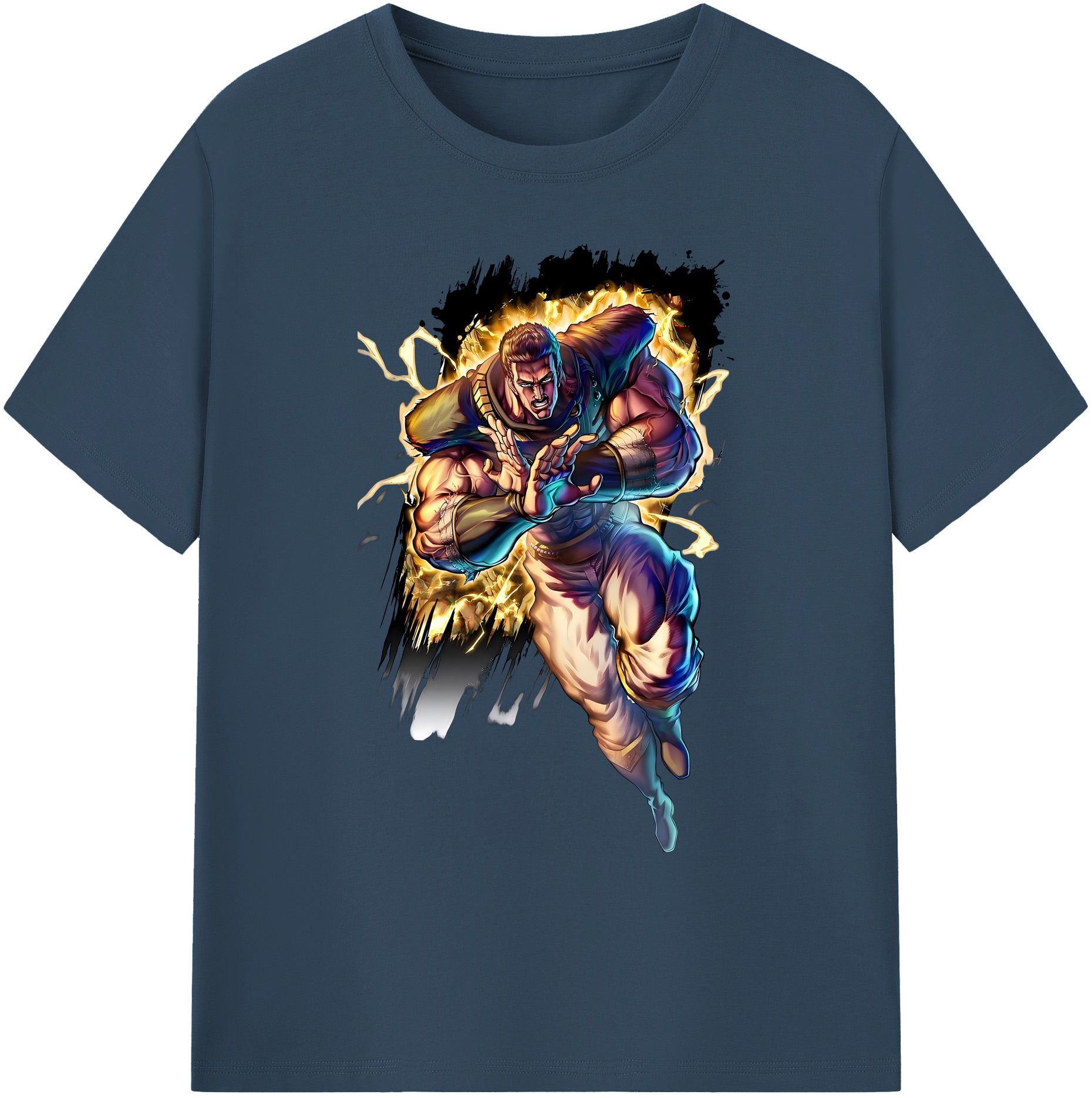 （画像用） 北斗の拳 Fist of the North Star 綿100％ メンズ半袖Tシャツ｜肌触りやわらか＆通気性