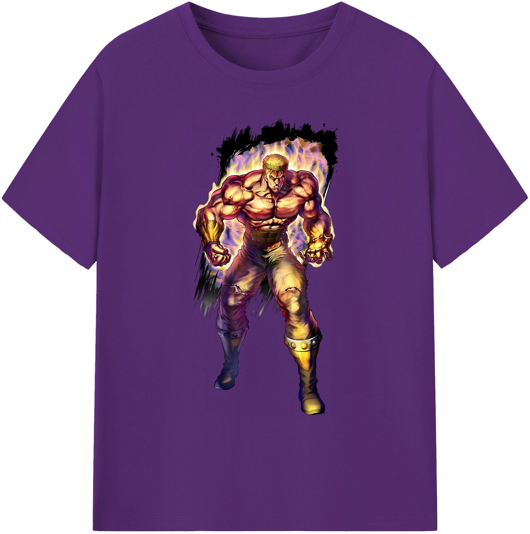 （画像用） 北斗の拳 Fist of the North Star 綿100％ メンズ半袖Tシャツ｜肌触りやわらか＆通気性