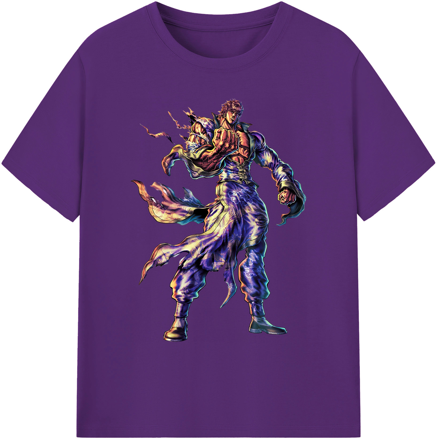（画像用） 北斗の拳 Fist of the North Star 綿100％ メンズ半袖Tシャツ｜肌触りやわらか＆通気性