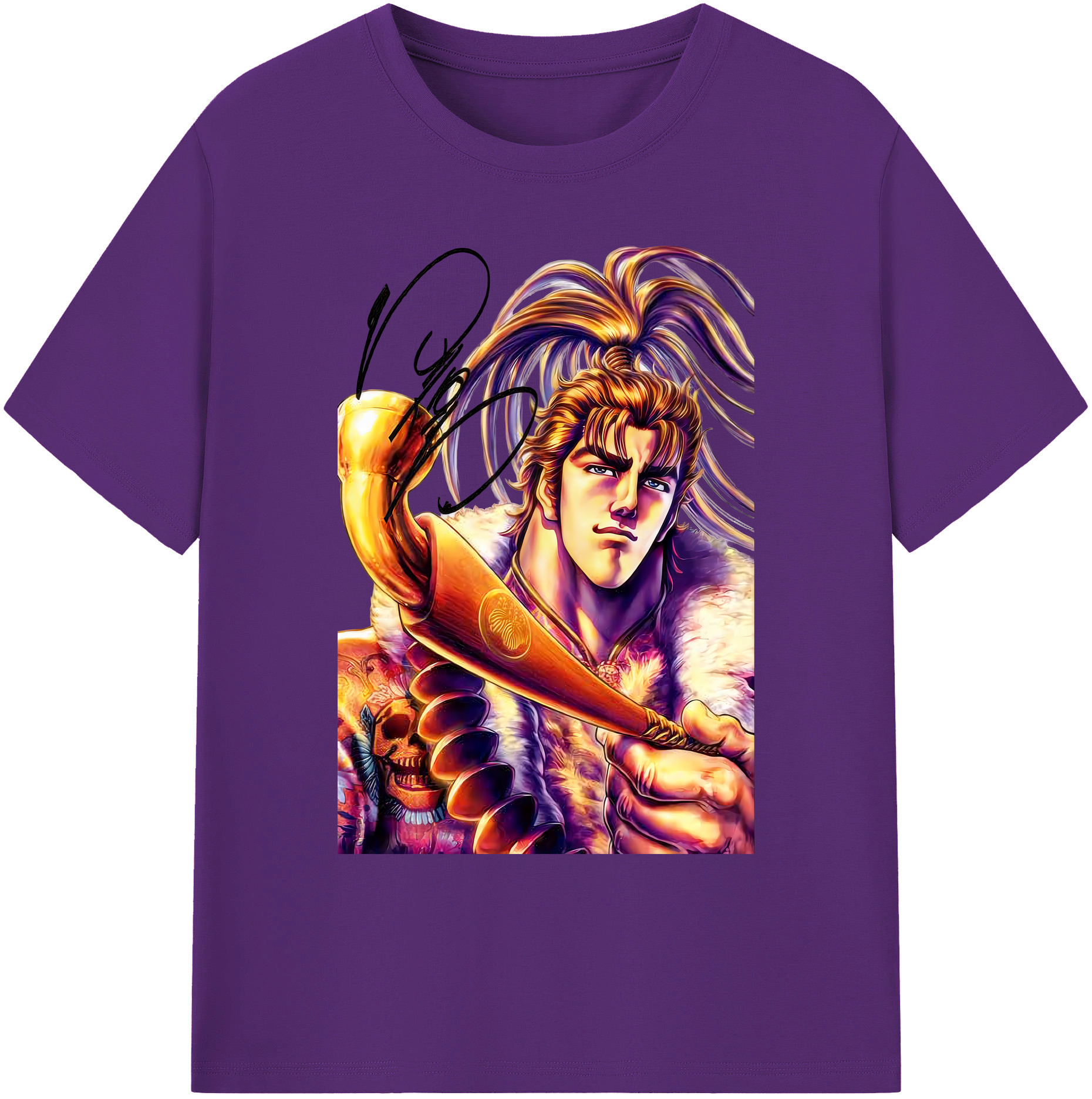 （画像用） 北斗の拳 Fist of the North Star 綿100％ メンズ半袖Tシャツ｜肌触りやわらか＆通気性