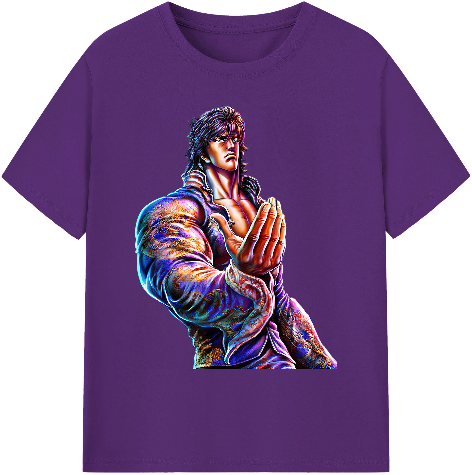 （画像用） 北斗の拳 Fist of the North Star 綿100％ メンズ半袖Tシャツ｜肌触りやわらか＆通気性