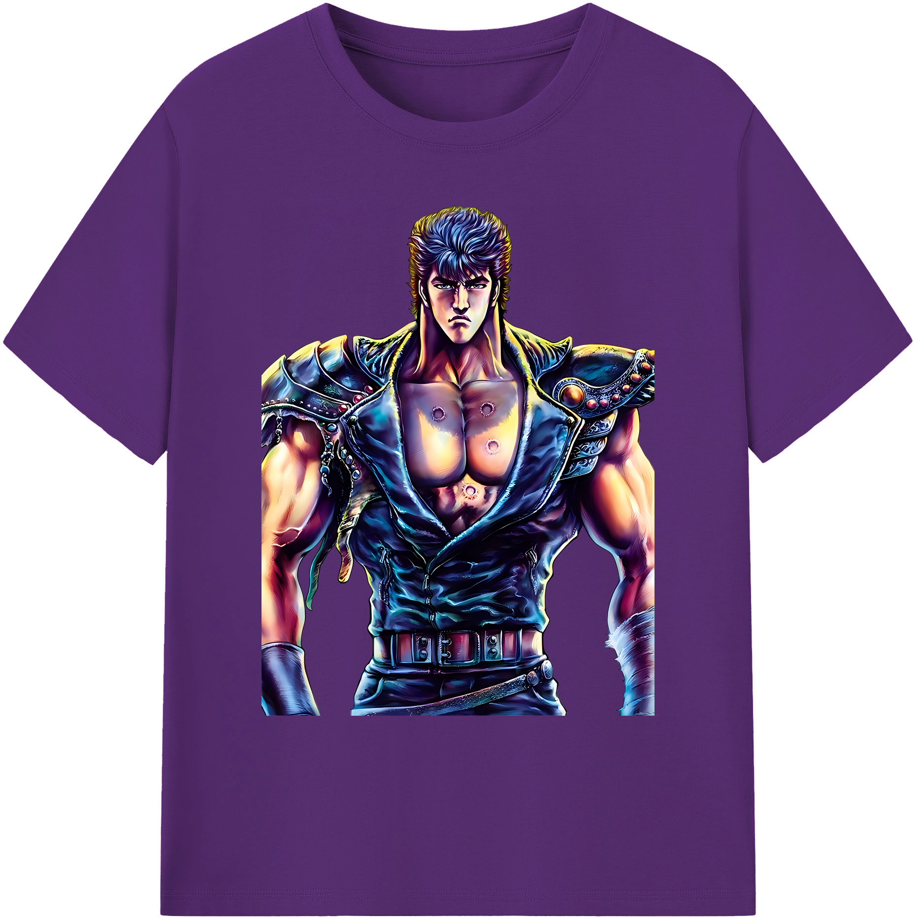 （画像用） 北斗の拳 Fist of the North Star 綿100％ メンズ半袖Tシャツ｜肌触りやわらか＆通気性