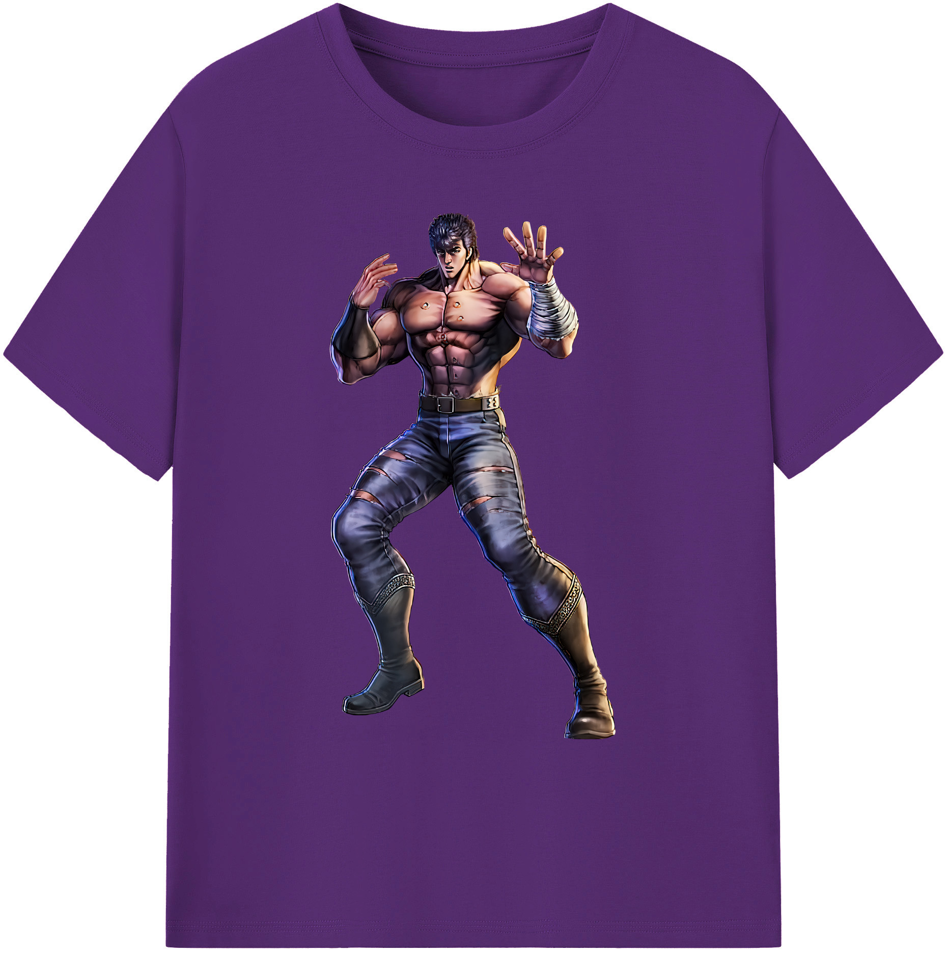 （画像用） 北斗の拳 Fist of the North Star 綿100％ メンズ半袖Tシャツ｜肌触りやわらか＆通気性